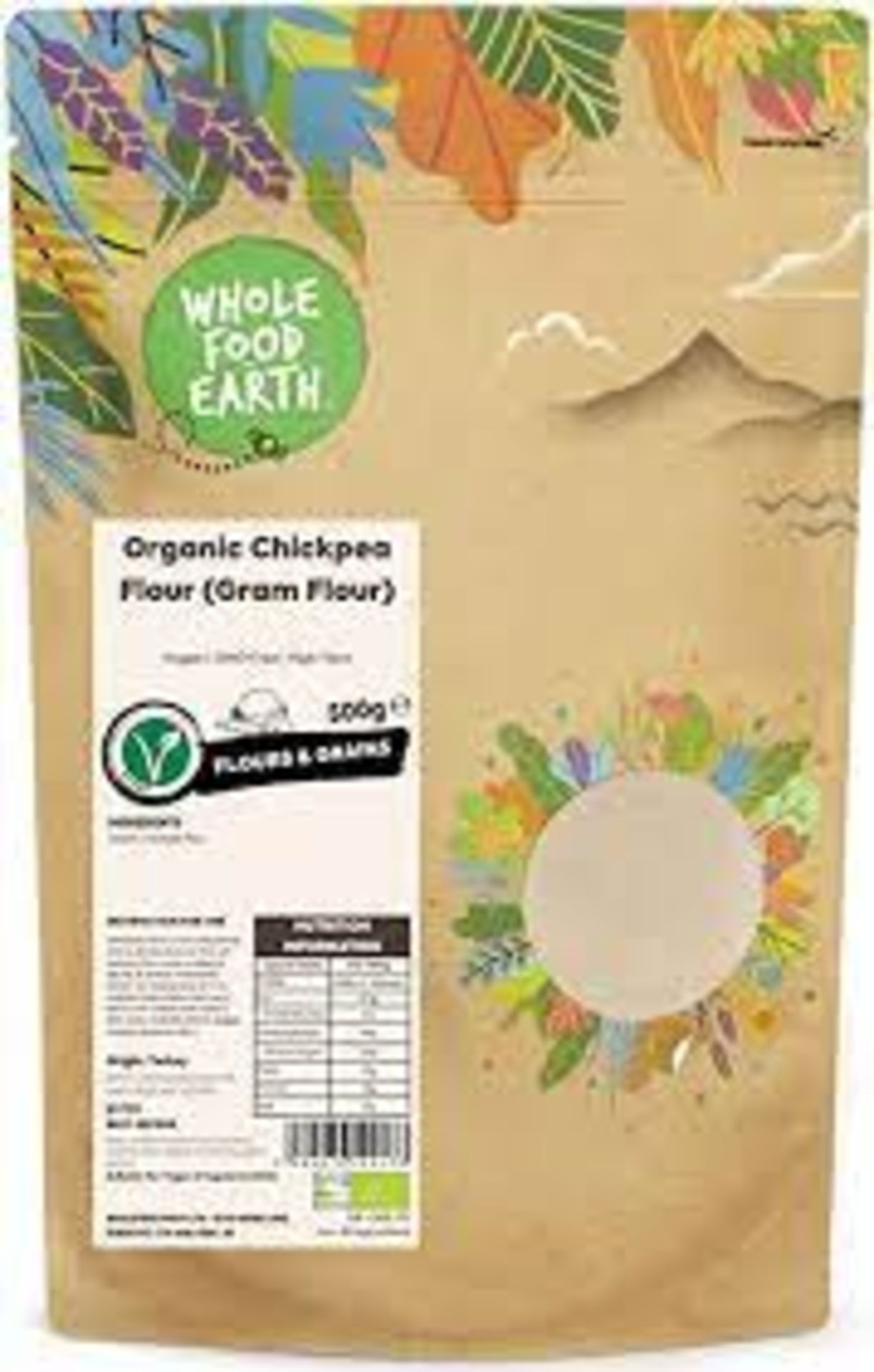 RRP £1650 (Approx. Count 206) spW51I6071e Wholefood Earth Organic Chickpea Flour (Gram Flour) ‚Äì