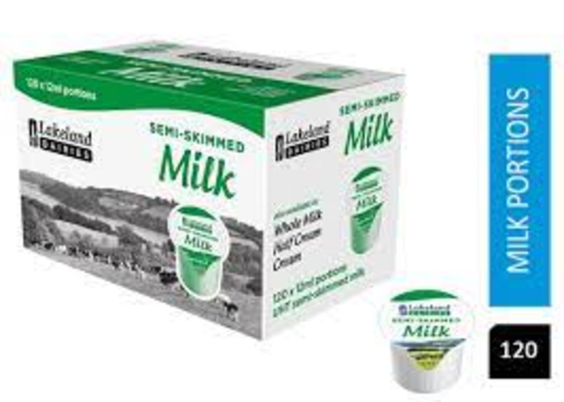 RRP £1526 (Approx. Count 263) spW26Y3954z LAKELAND Semi-Skimmed Milk Pots (Pack of 120)