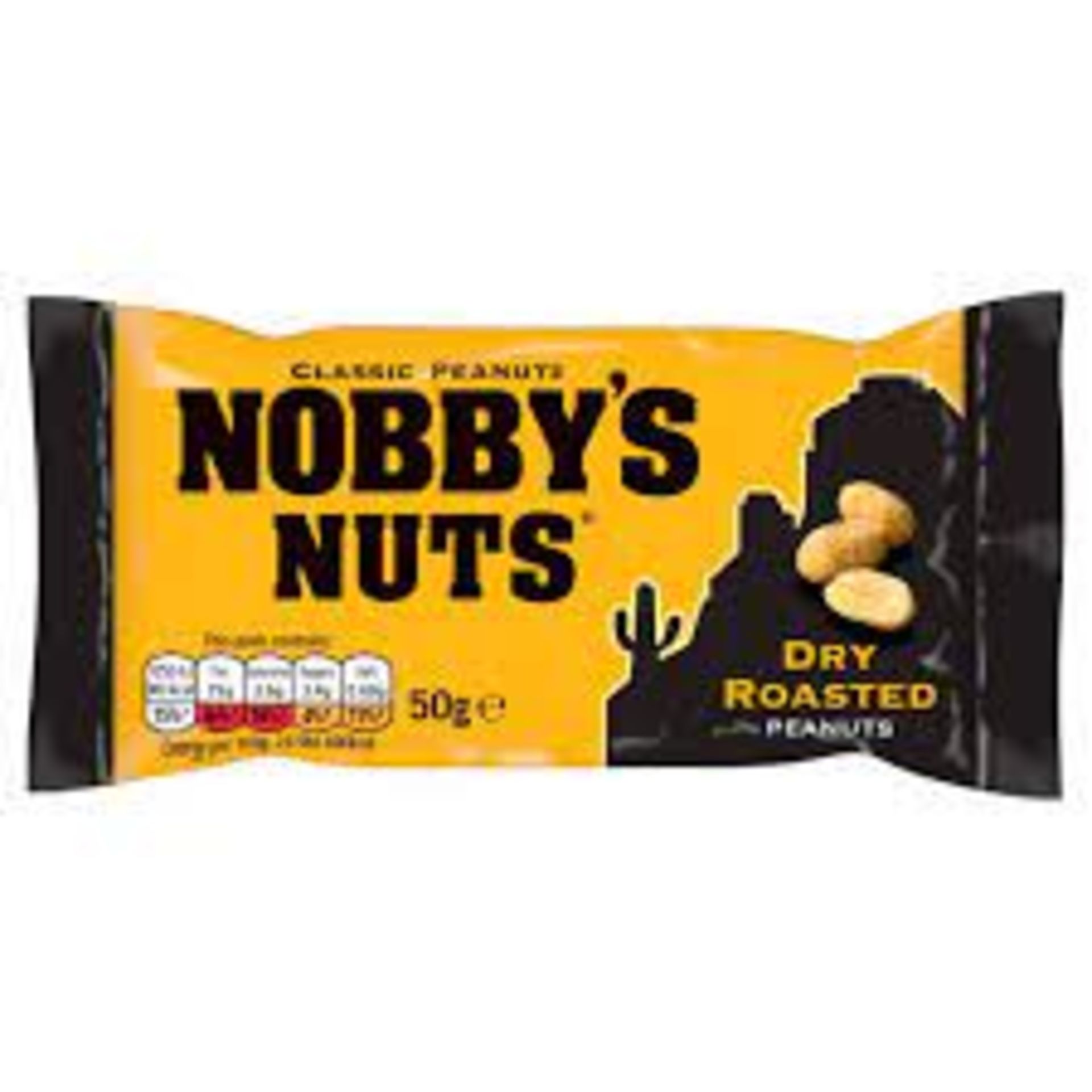 RRP £1003 (Approx. Count 95) spSBG21RKRh ""Nobby's Nuts Classic Dry Roasted Peanuts, 50 g (Case of