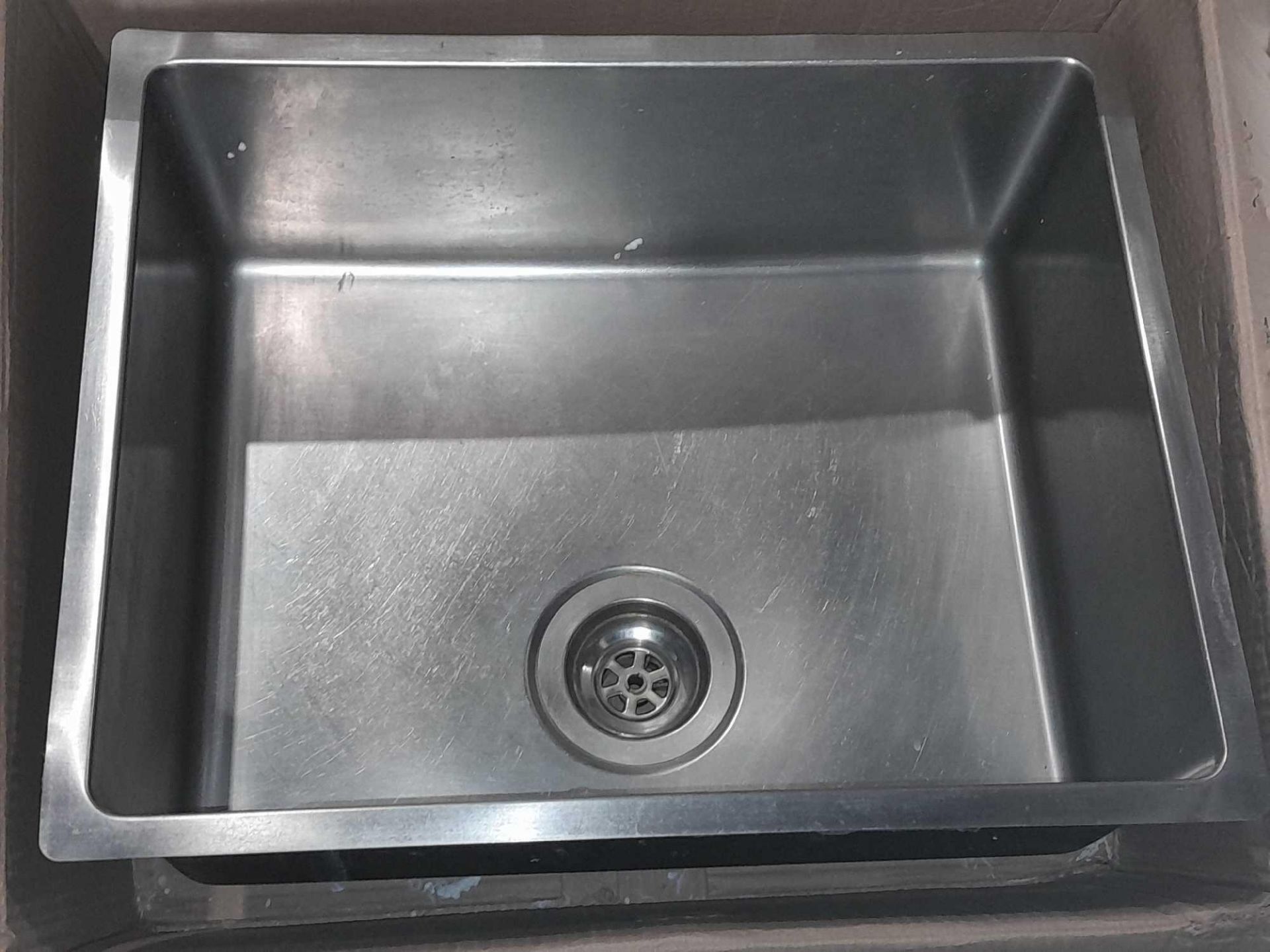 RRP £375 Boxed John Lewis Single Bowl Squared Kitchen Sink, Stainless Steel - Image 3 of 3