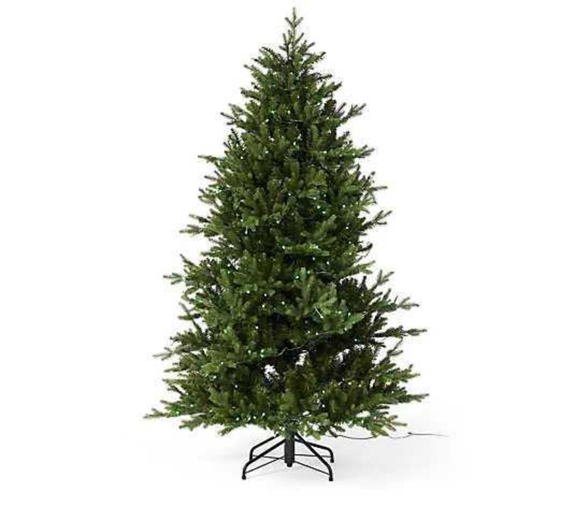 RRP £475 Santa's Best 116 Function Pre-Lit Gumdrop Auburn 7Ft Christmas Tree, Natura