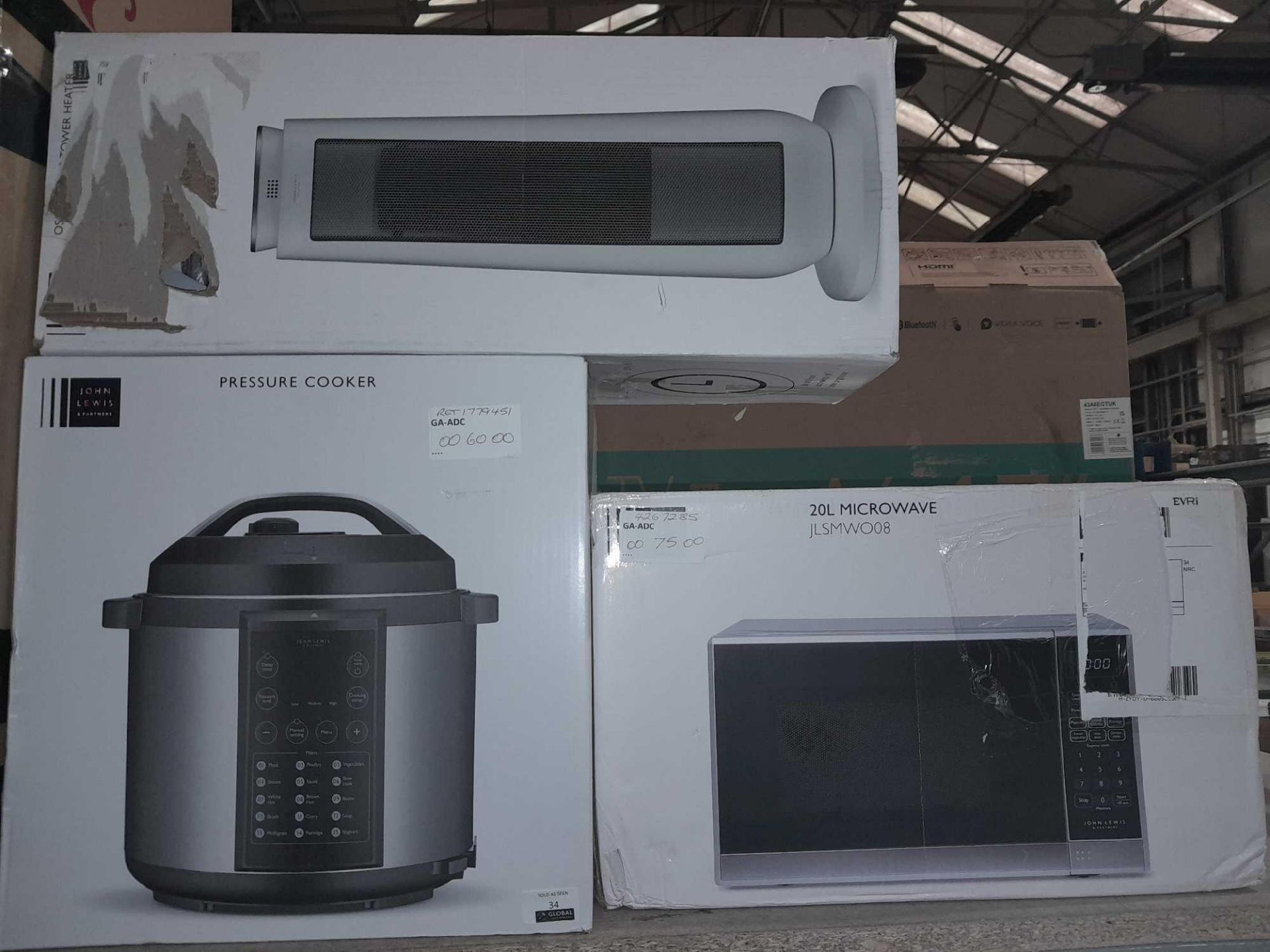 RRP £190 Lot To Contain Approx 3 Assorted Boxed John Lewis Items, Pressure Cooker, 20L Microwave Jls - Image 4 of 4