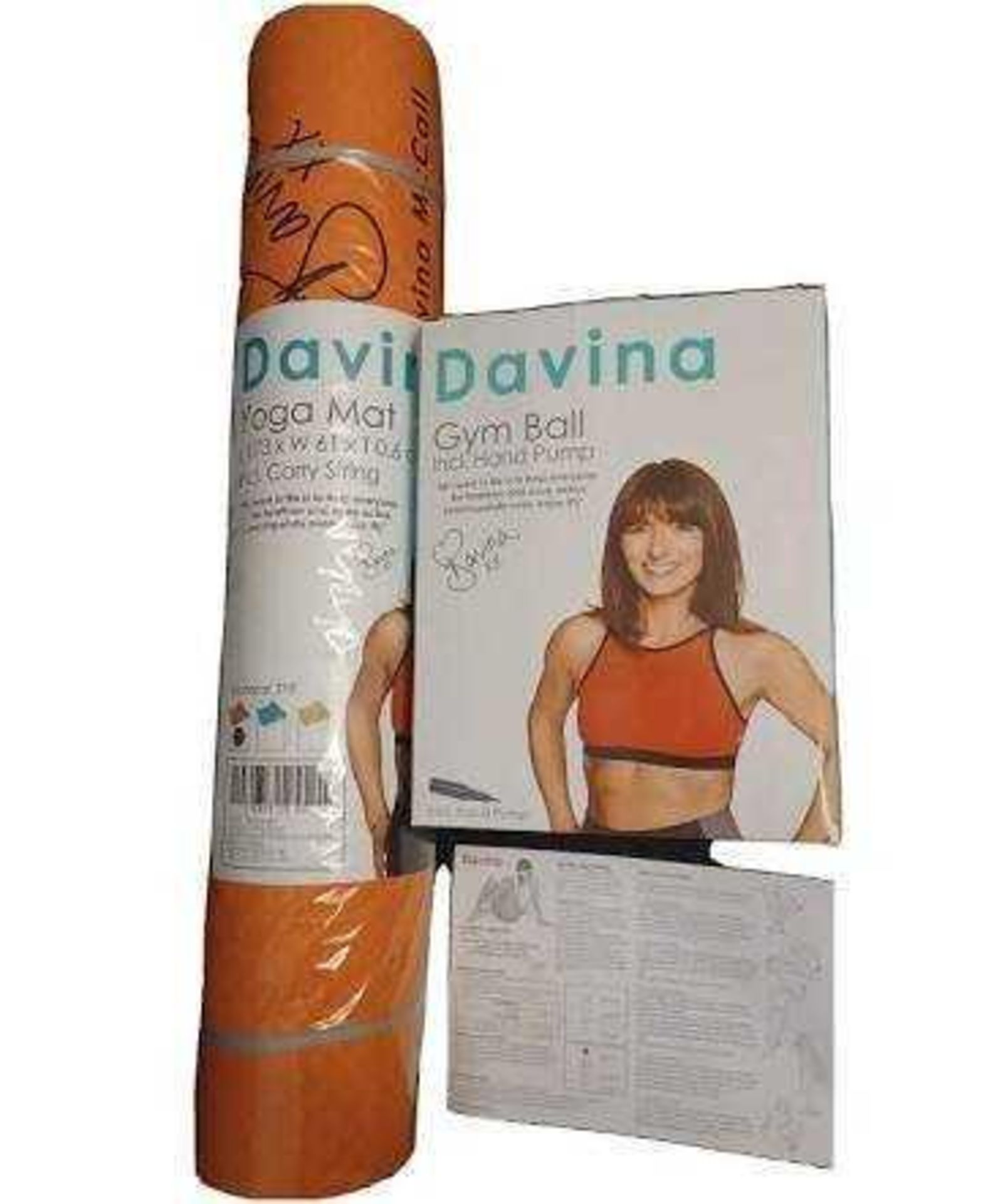 RRP £120 Lot To Contain 5X Boxed Davina Fitness 65Cm Swiss Ball With Yoga Mat & Pump