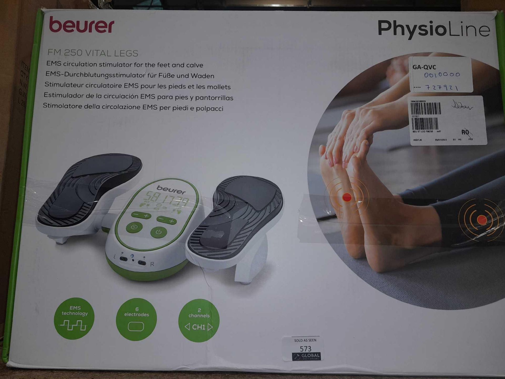 RRP £225 Boxed Beurer Vital Legs Ems Circulation Stimulator - Image 2 of 2