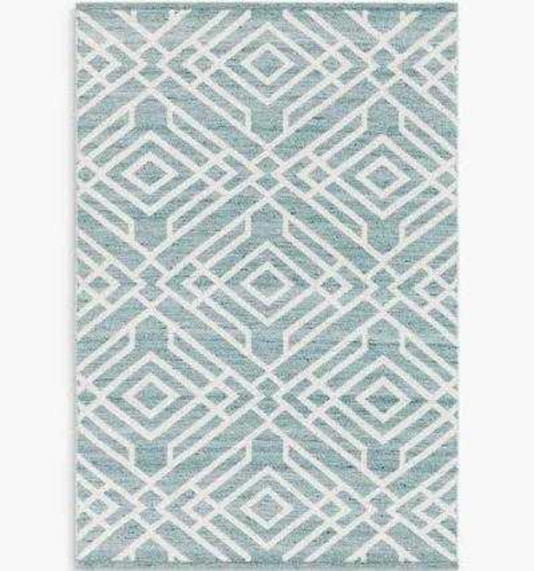 RRP £150 John Lewis In/Outdoor Aztec Teal Rug, 170X240Cm