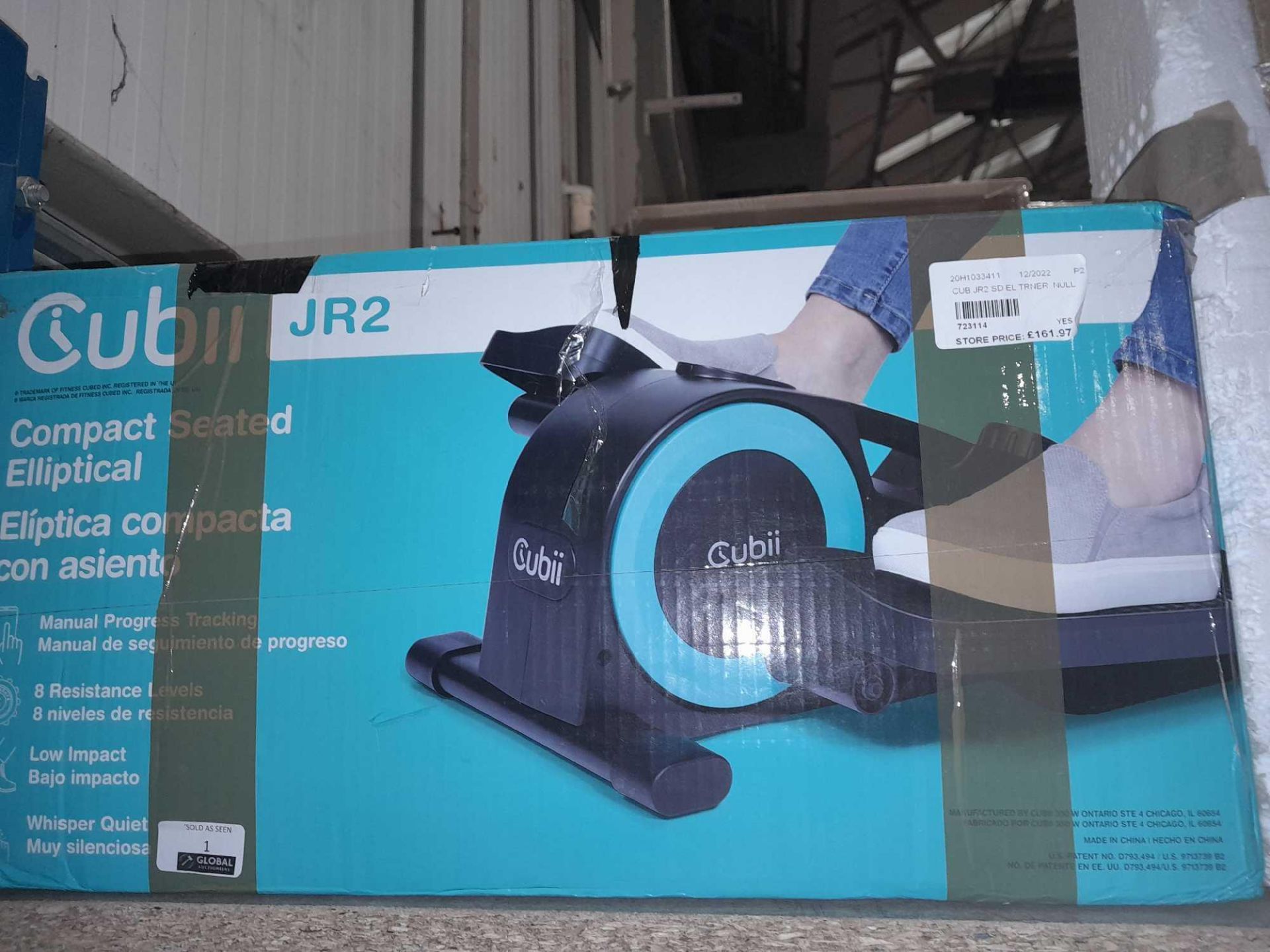 RRP £160 Boxed Cubiijr2 Compact Seated Elliptical Trainer - Image 2 of 2