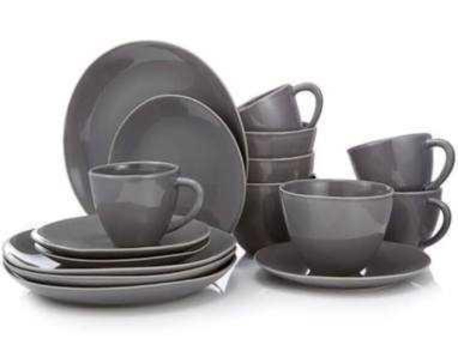 RRP £190 Boxed K By Kelly Hoppen 16 Piece Stoneware Dinning Set