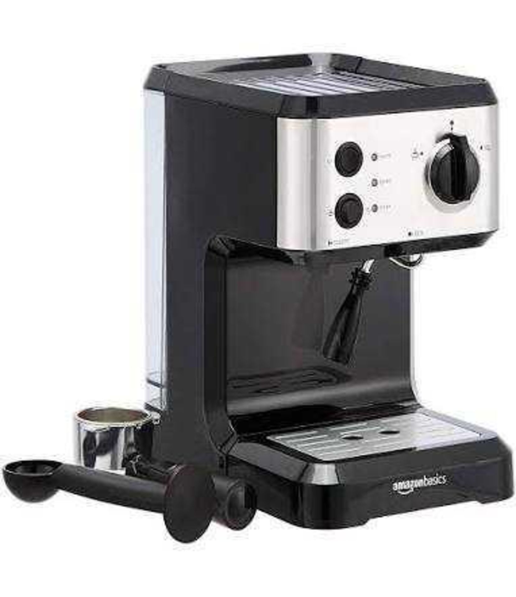 RRP £200 Lot To Contain 2 Boxed Brand New Amazon Basics Espresso Coffee Machines With Milk Frothers