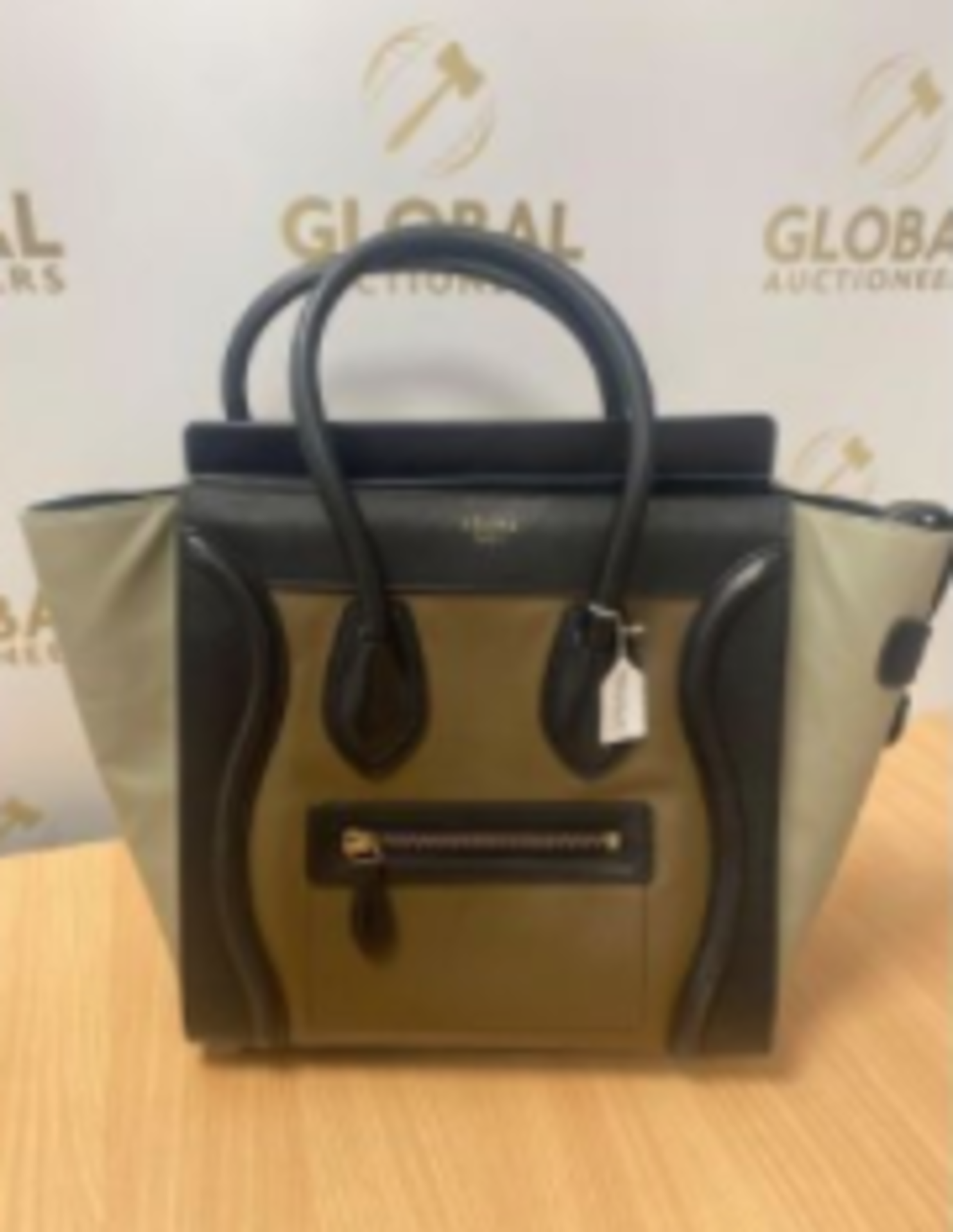 RRP £1500 Celine Luggage Tricol Handbag, Céline 'Mini Luggage'.