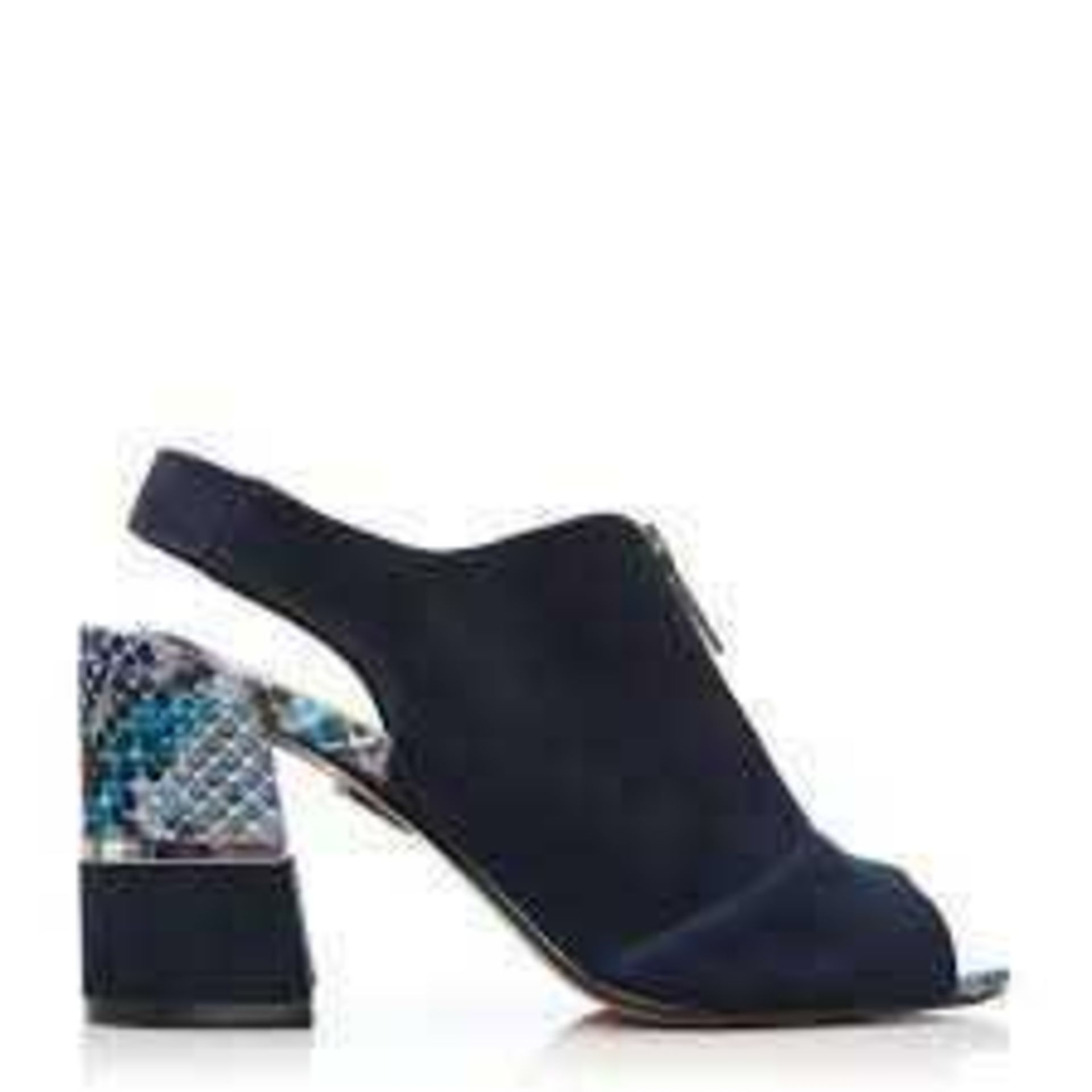 RRP £210 Lot To Contain 2 Boxed Pairs Of Moda In Pelle Size 41 Loelia Navy Suede Zip Front Block Hee