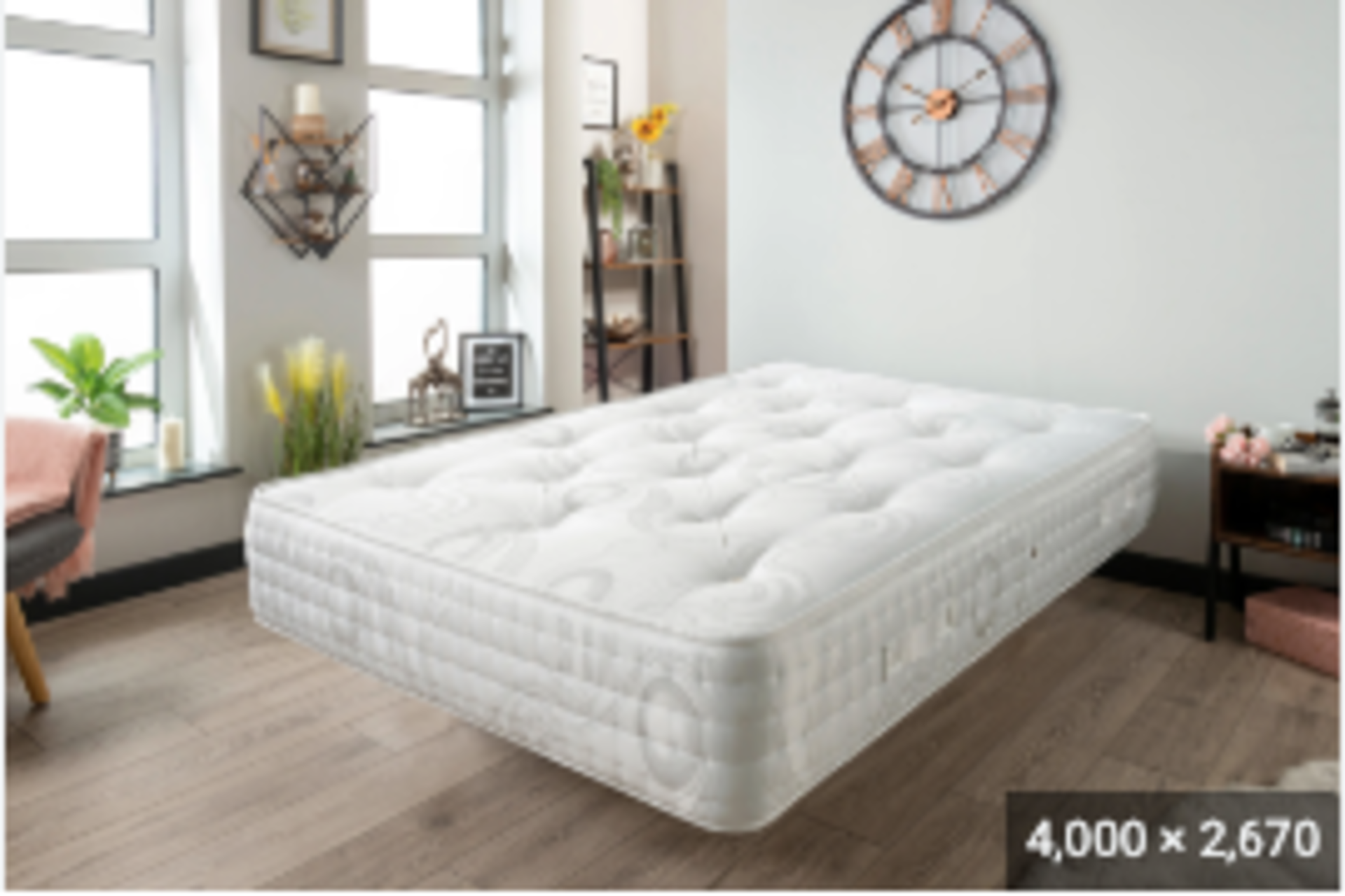 RRP £215 White Noise Pocket Sprung Mattress Size: Super King (6') Vay1085.6464019 (Condition Reports