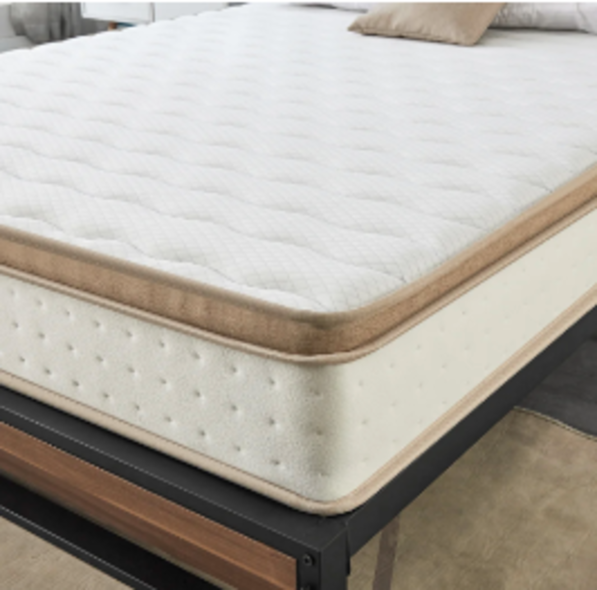 RRP £198 Langfang Liu Tai Furniture Luxury Pillow-Top Pocket Sprung 2000 Spring Mattress Size: