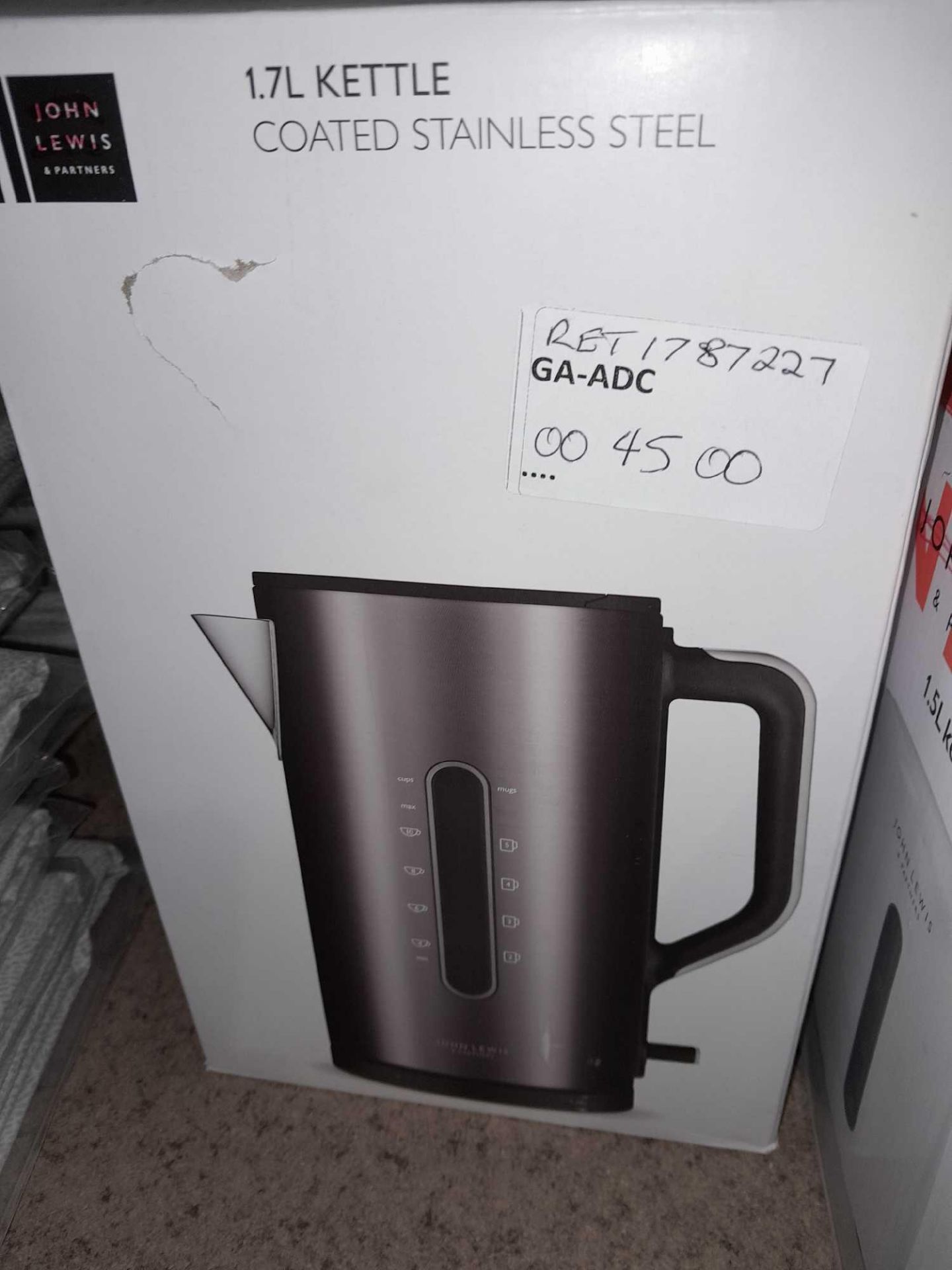 RRP £105 Lot To Contain X3 John Lewis Kettles Including - 1.7L Kettle Coated Stainless Steel, John L - Image 2 of 4