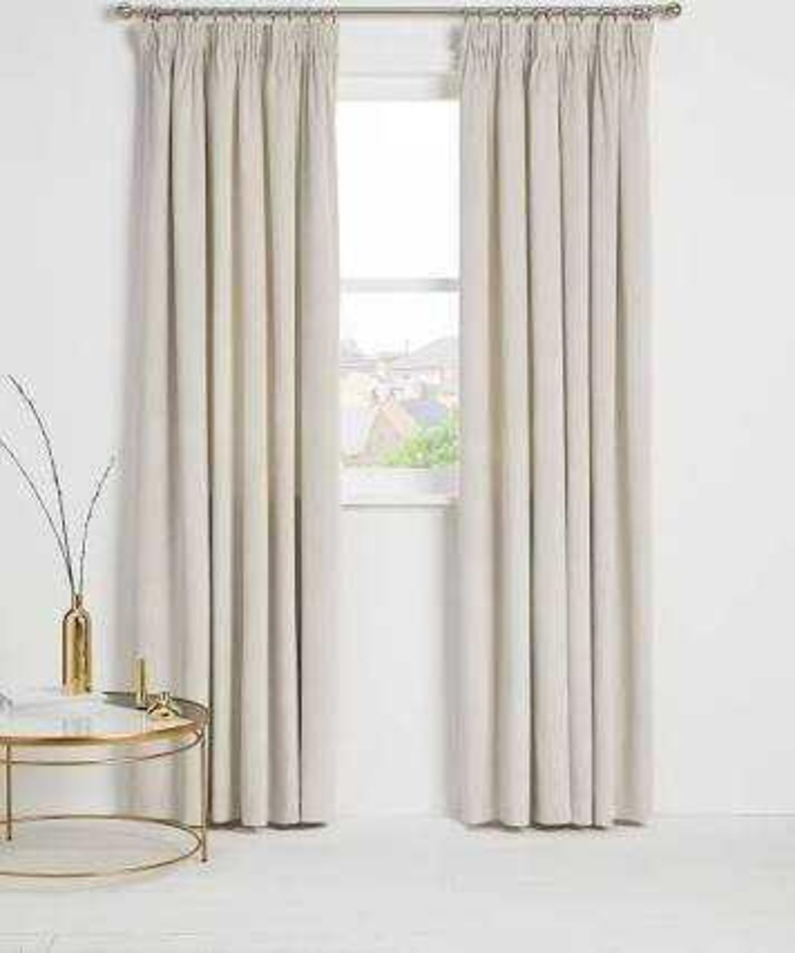 RRP £165 Bagged John Lewis Pencil Pleat Curtains Velvet Champagne