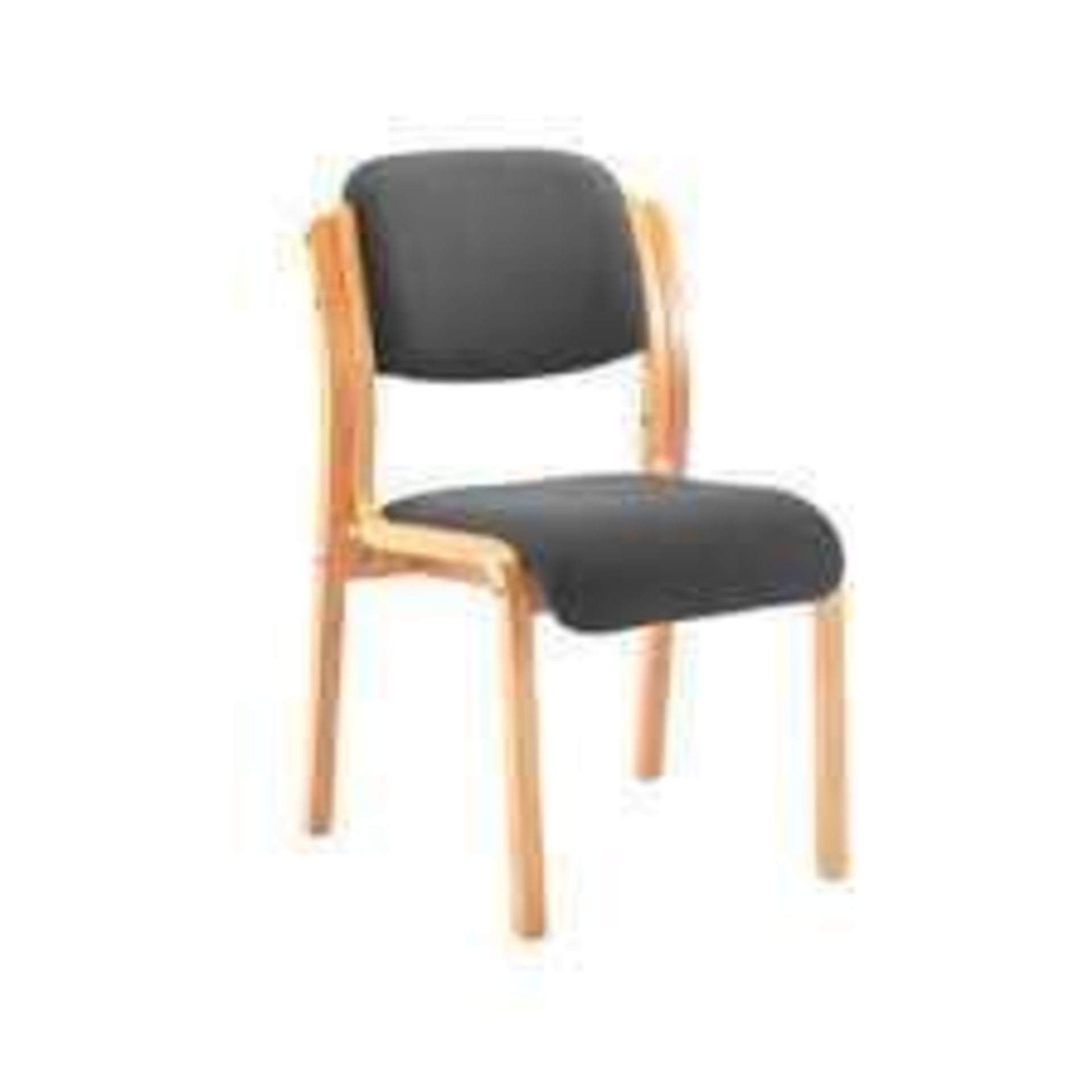 RRP £115 Boxed Sayler Arless Stacking Chair Charcoal/Wood