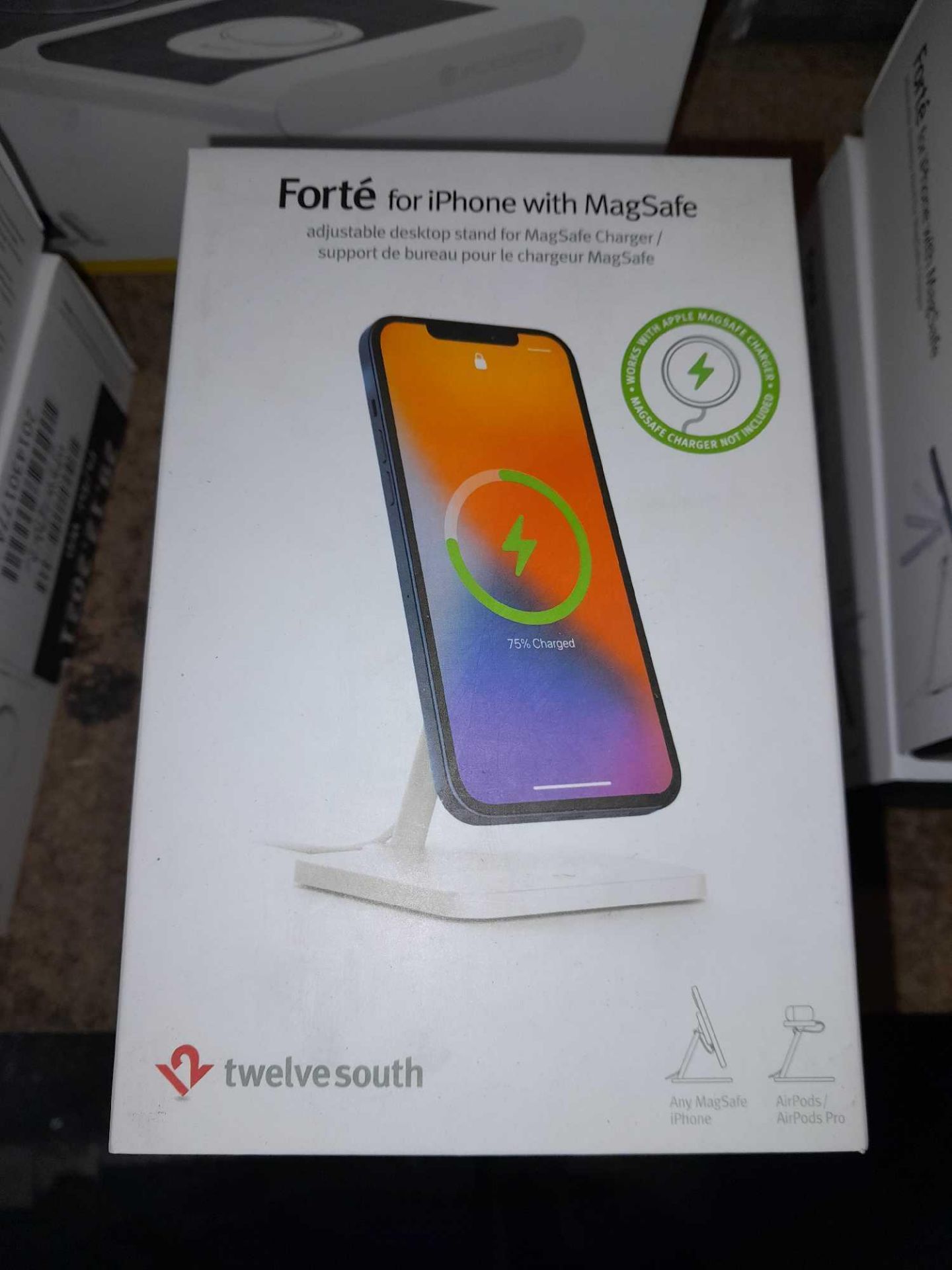 RRP £100 Lot To Contain 2 Boxed Twelvesouth Forte Iphone Adjustable Desktop Stands