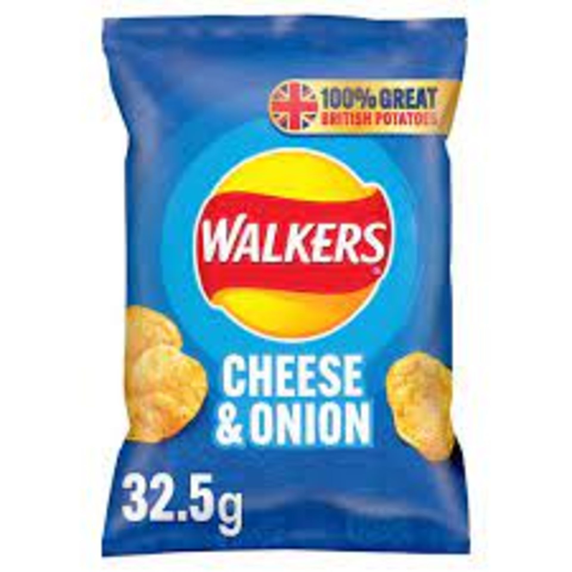 RRP £944 (Approx. Count 52) Spw49D6826N 50 x Walkers Cheese And Onion Crisps, 32.5G (Case Of 32), (