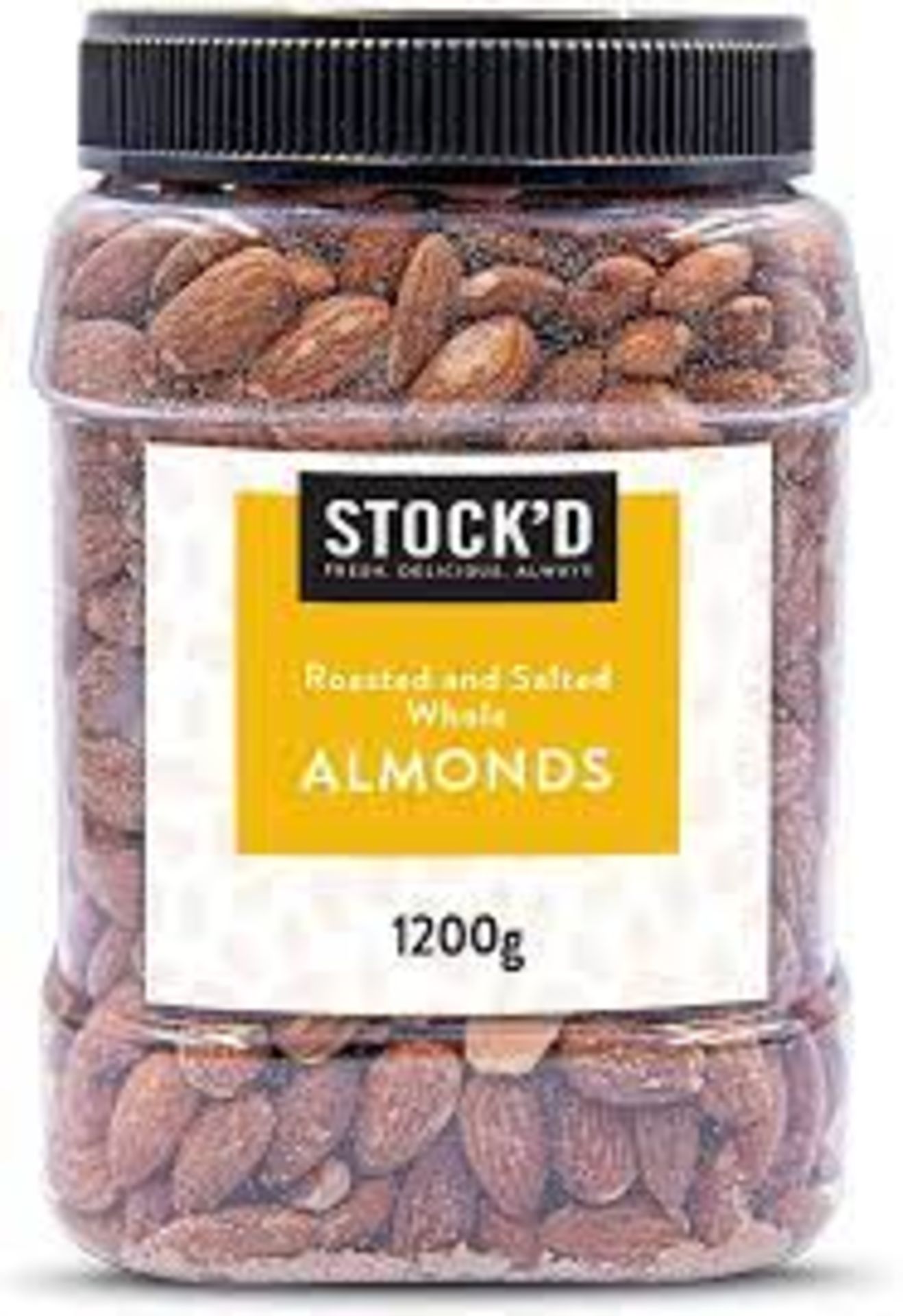 RRP £1598 (Approx. Count 92) Spw37C7712L 86 X Stock'D Roasted And Salted Almonds, 1.2Kg, Whole