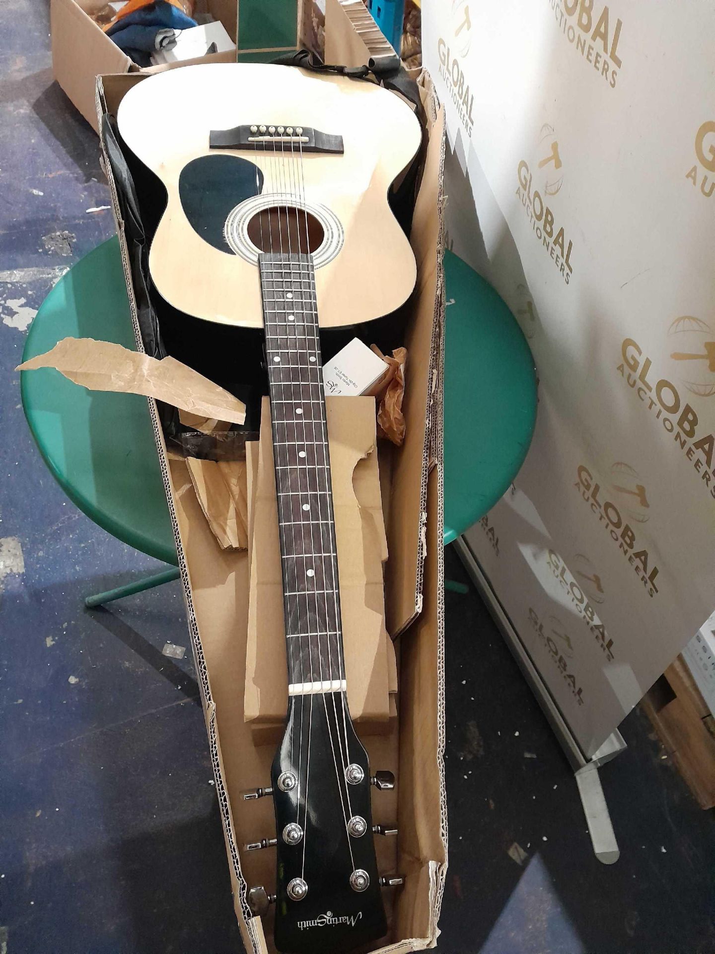 RRP £160 X2 Martin Smith W101 Full Size Acoustic Guitar Natural - Image 2 of 2