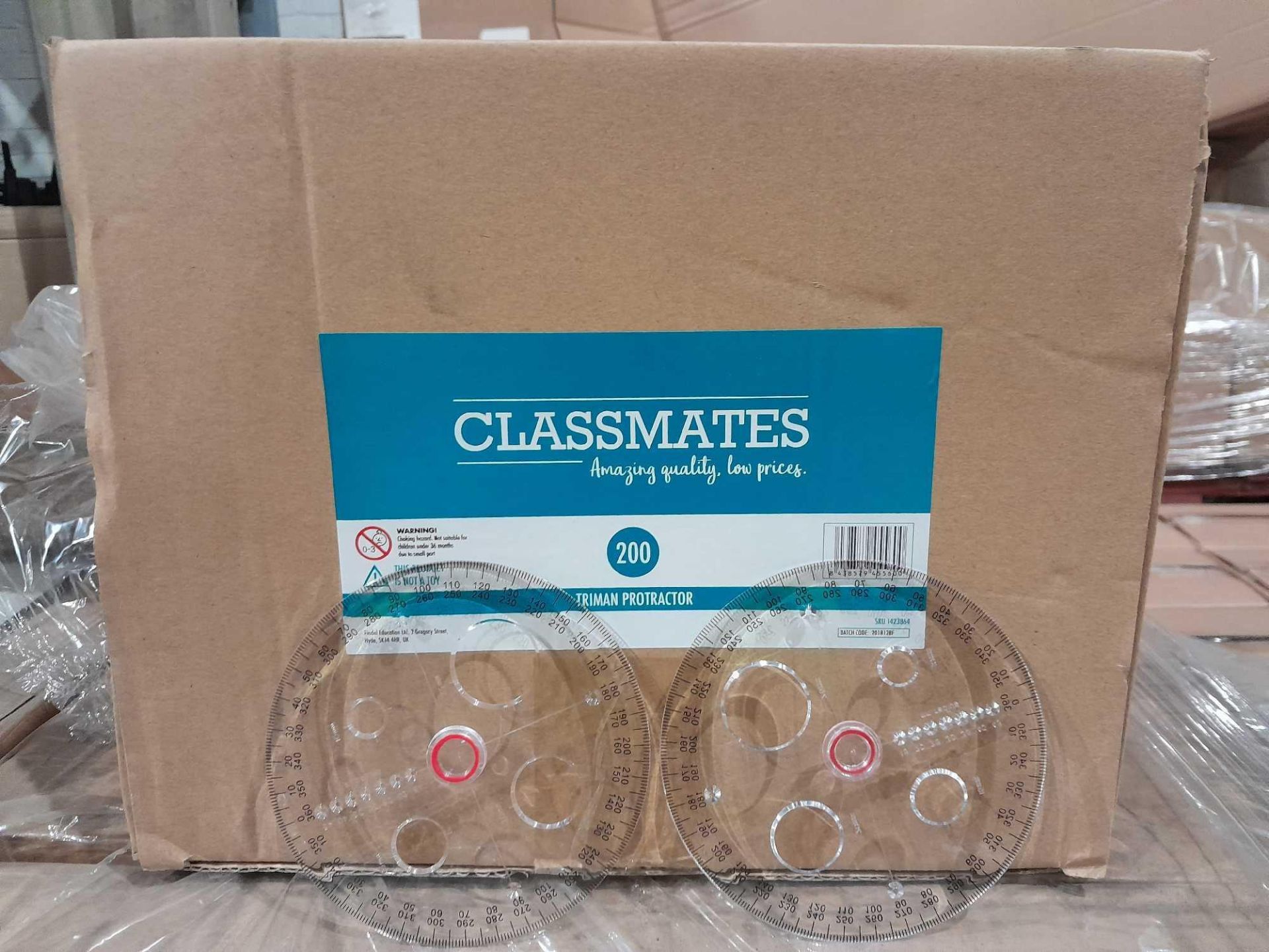 RRP £1920 Lot To Contain 24 Boxes (400 Per Box) Classmates Protractor (Pictures Are For Illustration - Image 2 of 3