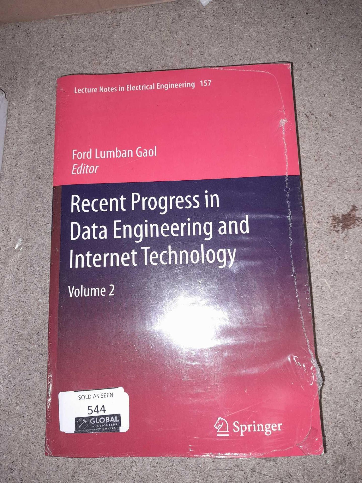 RRP £150 Lot To Contain Recent Progress In Data Engineering And Internet Technology Volume 2 - Image 2 of 2