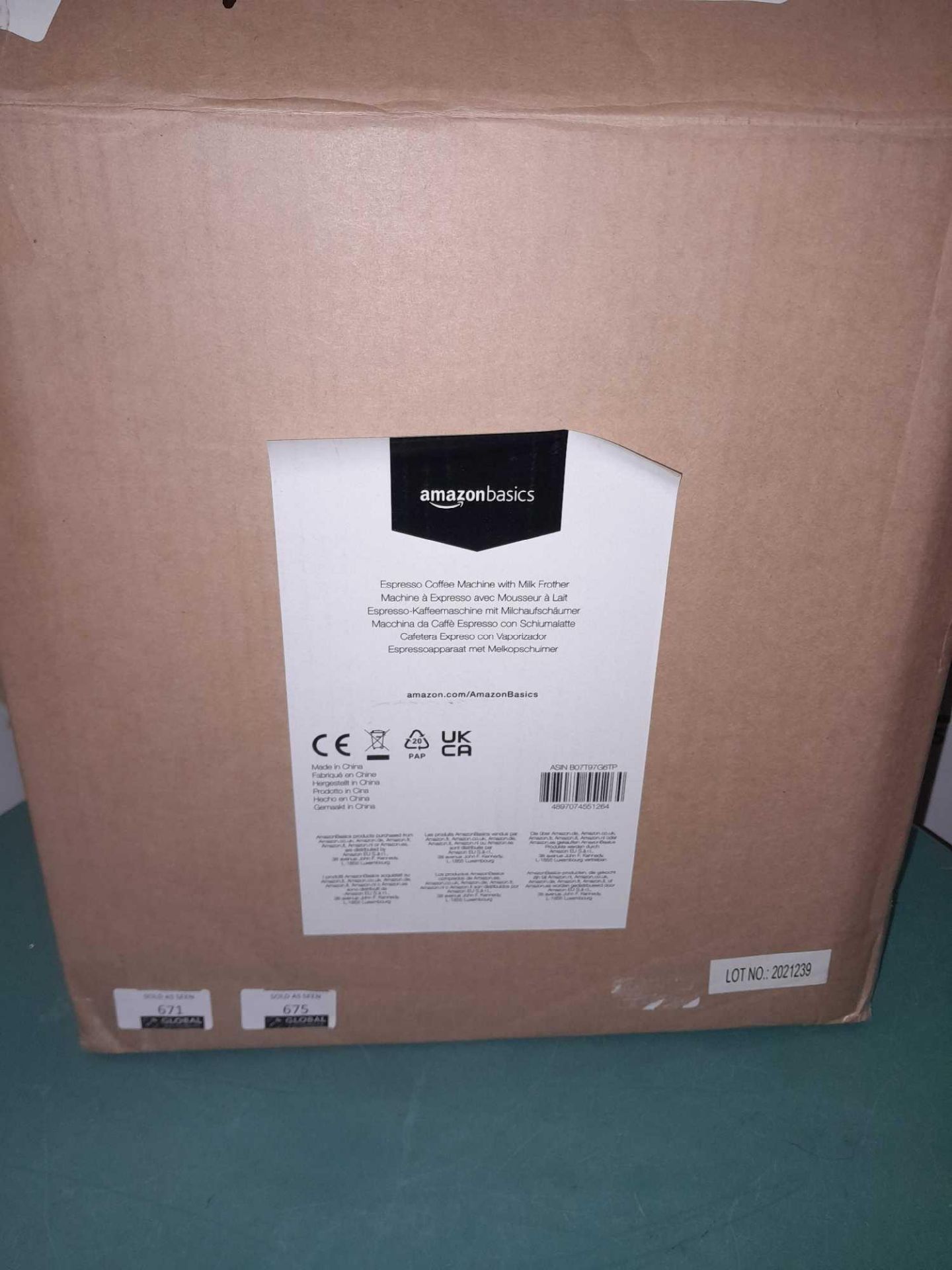 RRP £140 Lot To Contain 2X Boxed Amazon Basics Espresso Coffee Machine - Image 3 of 4