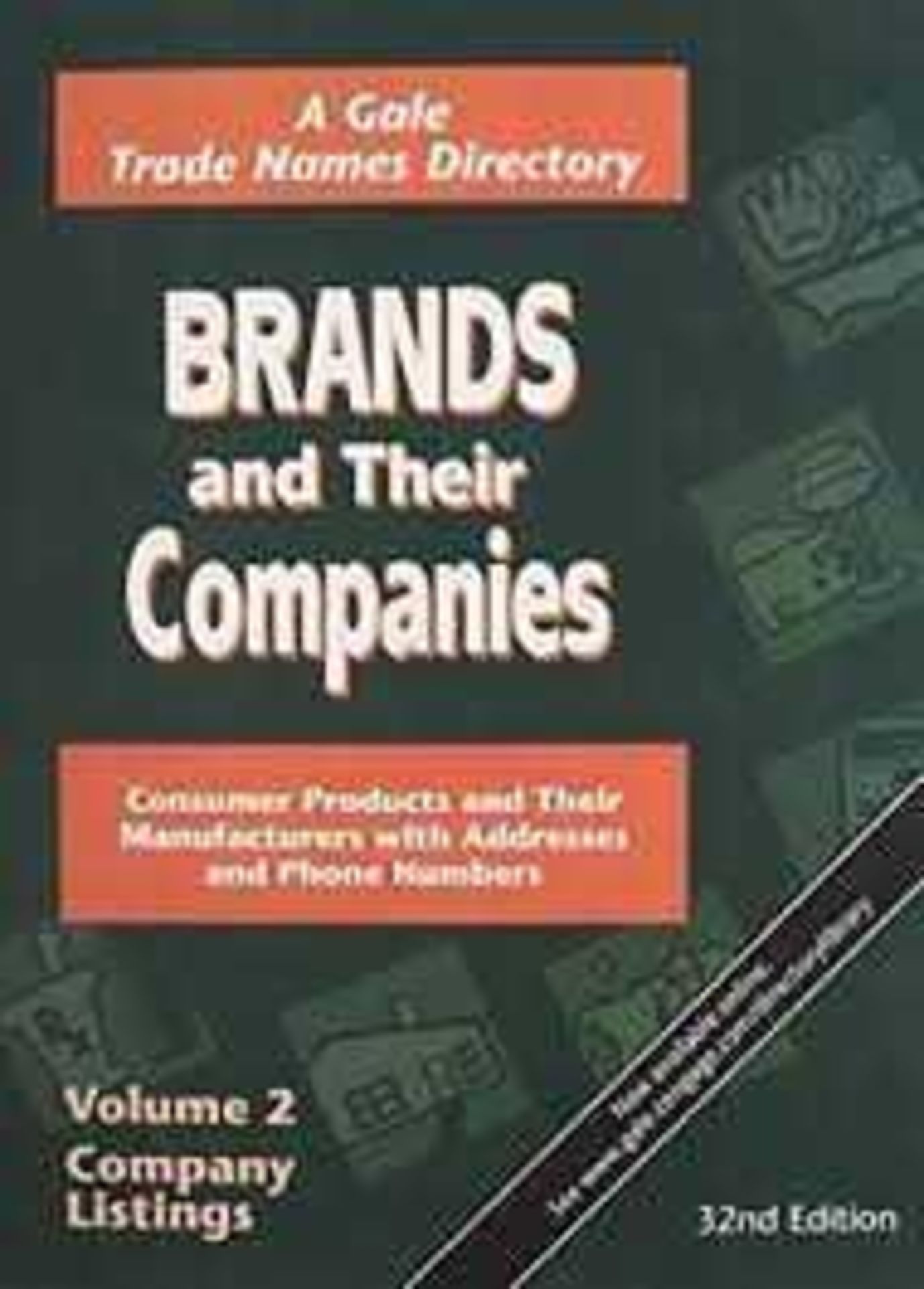 RRP £1200 Companies And Their Brands A Gale Trade Names Directory
