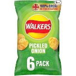 RRP £713 Spw29R4217E (Approx. Count) 51 X Walkers Pickled Onion Multipack Crisps, 6 X 25G 30 X