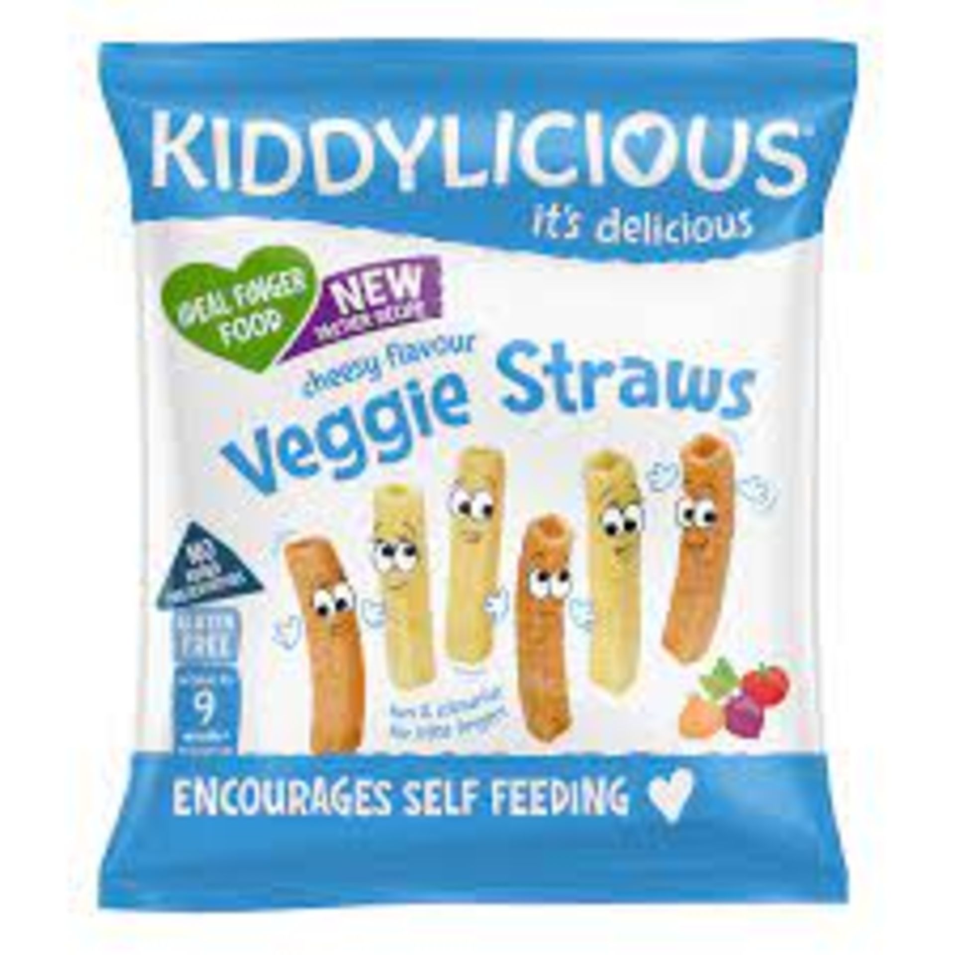 RRP £321 (Approx. Count 25) Spw51V2128K (3) 2 x Kiddylicious Cheesy Veggie Straws -  9 Packs 1 x