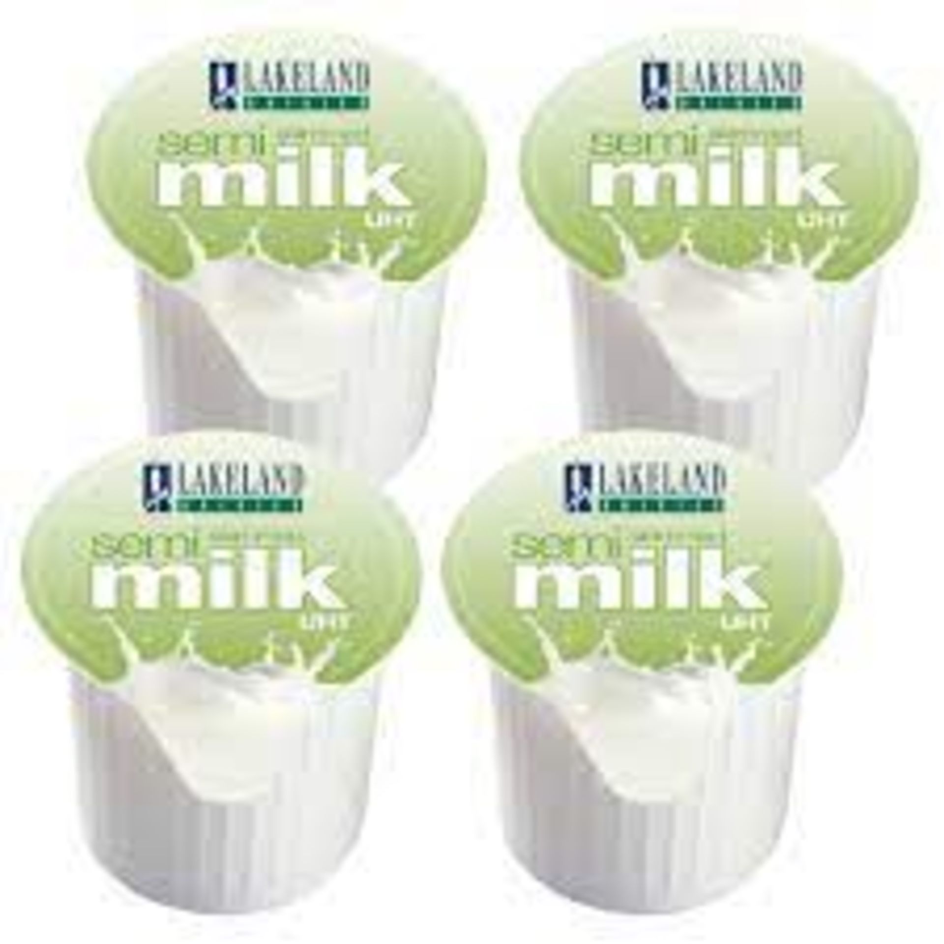 RRP £1321 (Approx. Count 162)(A8) spSBG21RKhp 80 x LAKELAND Semi-Skimmed Milk Pots (Pack of 120) -