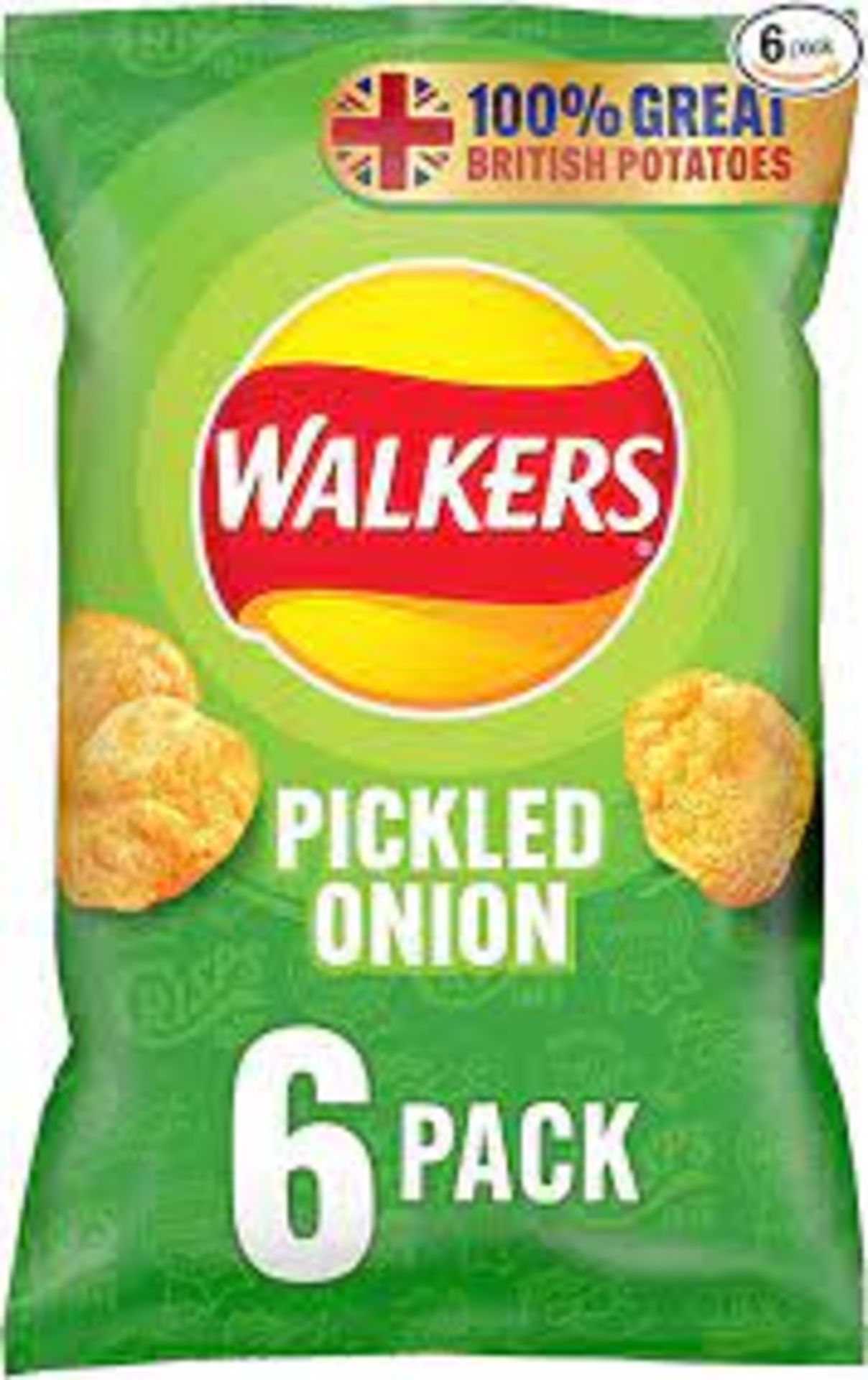 RRP £713 Spw29R4217E (Approx. Count) 51 X Walkers Pickled Onion Multipack Crisps, 6 X 25G 30 X