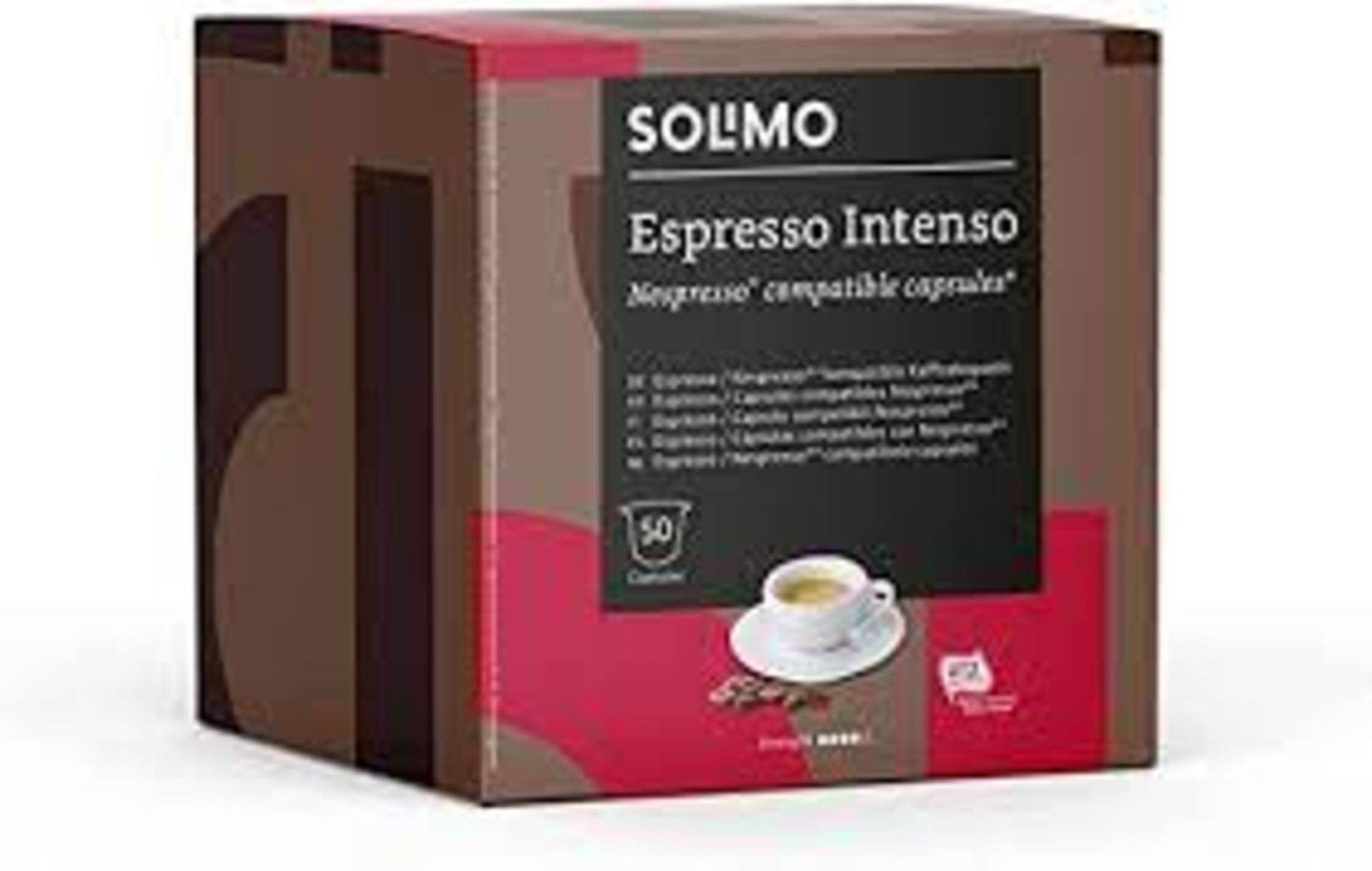 RRP £982 (Count. Approx 78)(A50) Spw57N5933E 7 X Amazon Brand - Solimo Nespresso Compatible Espresso