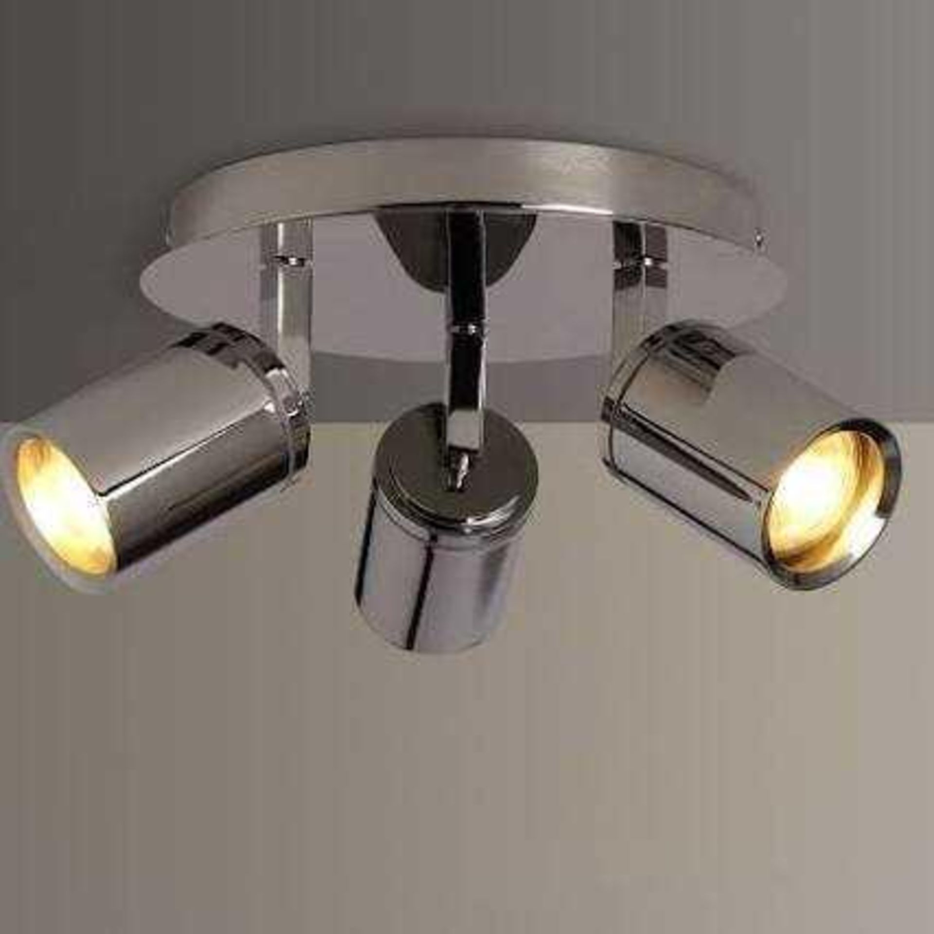 RRP £230 Lot To Contain Oslo 3 Light Integrated Led Bathroom Spotlight Plate , Maya 3 Light Semi Flu