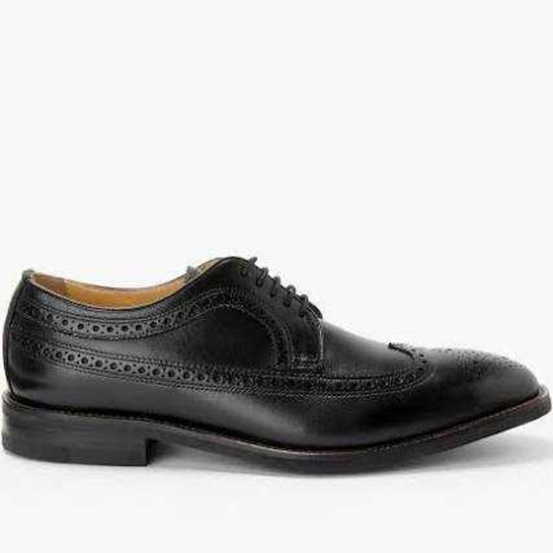RRP £100 Lot To Contain Cupsole Trainer Black Size 9 & Longford Wingtop Brogue Size 8 In Black