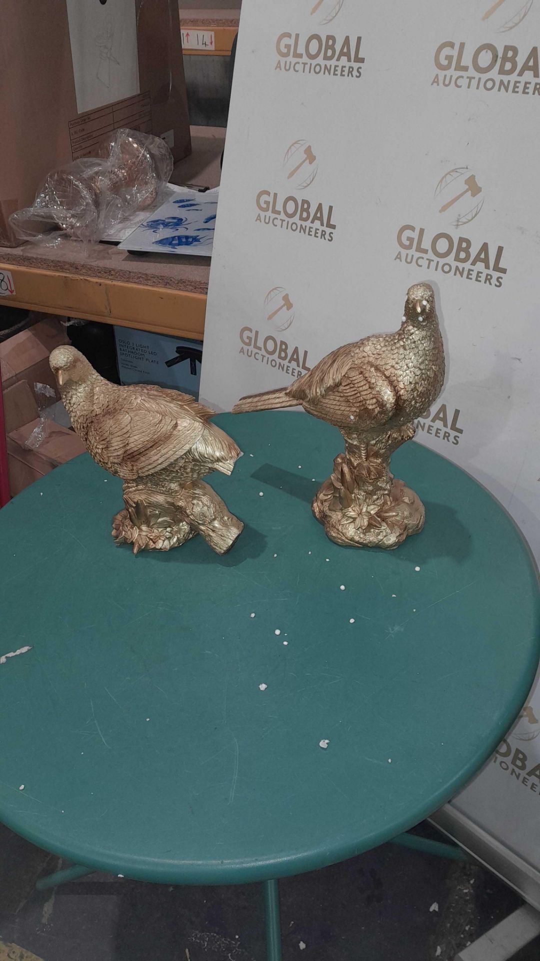 RRP £130 Lot To Contain White Willow Tree , Mercury Glass Lamp & Set Of 2 Golden Pheasants - Image 5 of 5