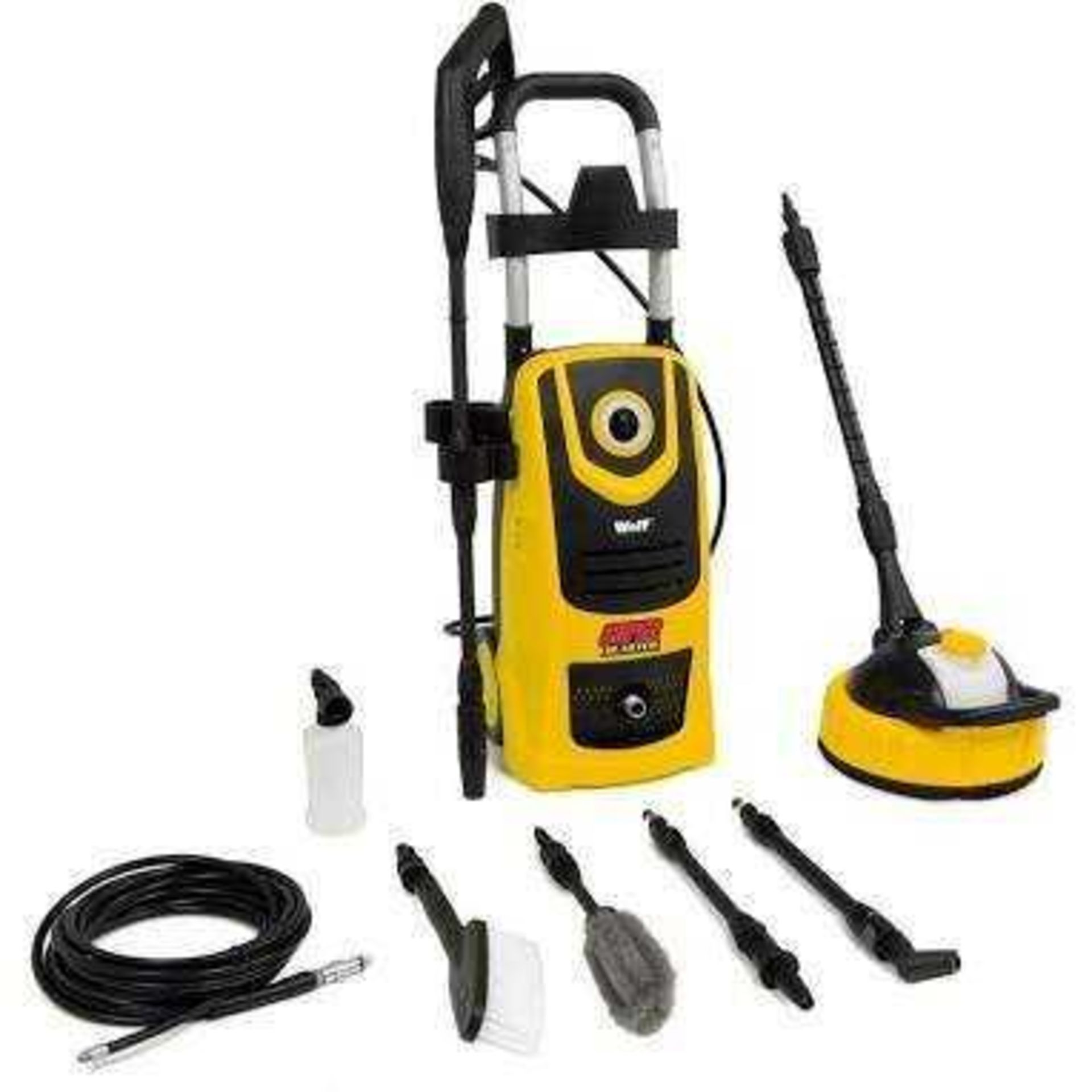 RRP £190 Lot To Contain Wolf Pressure Washer With Super Blaster