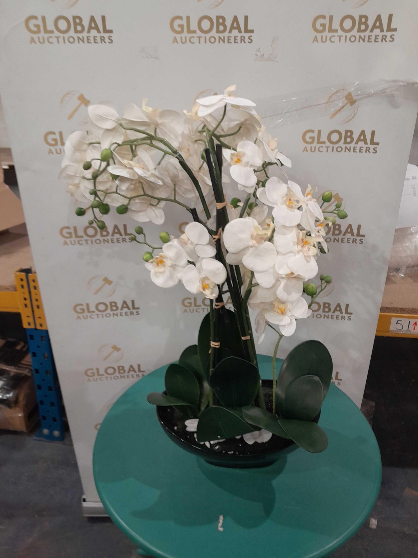 RRP £180 lot to contain artificial white blossom tree (used) (s) - Image 2 of 2