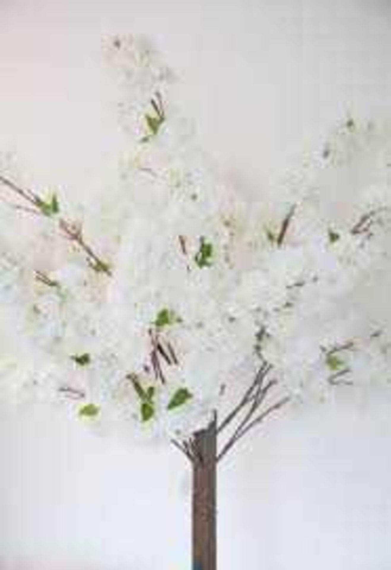 RRP £180 lot to contain artificial white blossom tree (used) (s)
