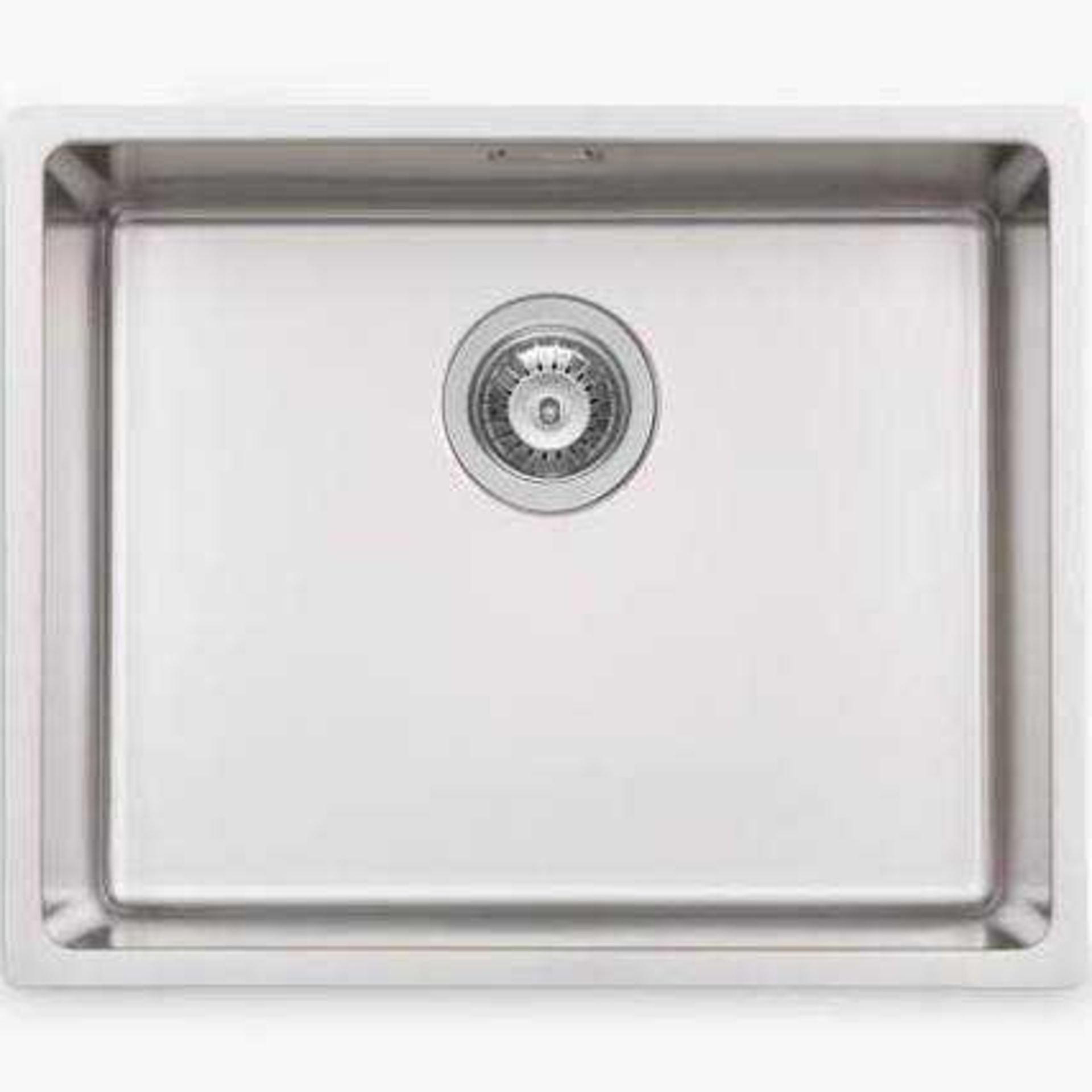 RRP £375 Lot To Contain Kitchen Square Bowl Stainless Steel Sink