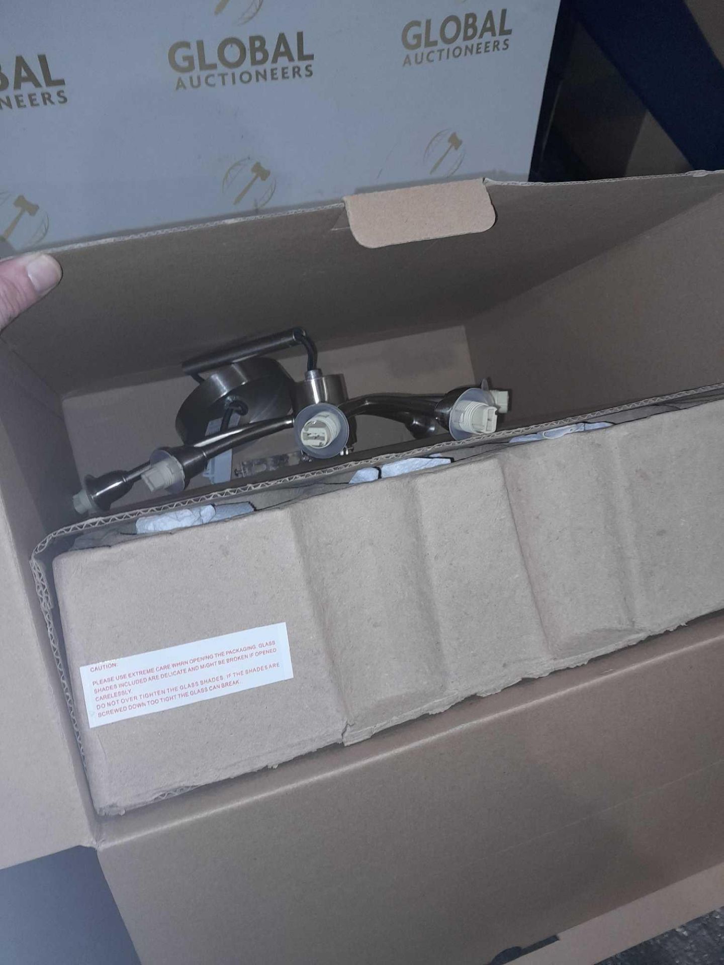 RRP £225 Lot To Contain Boxed John Lewis Huxley 9 Light Semi Flush - Image 3 of 4