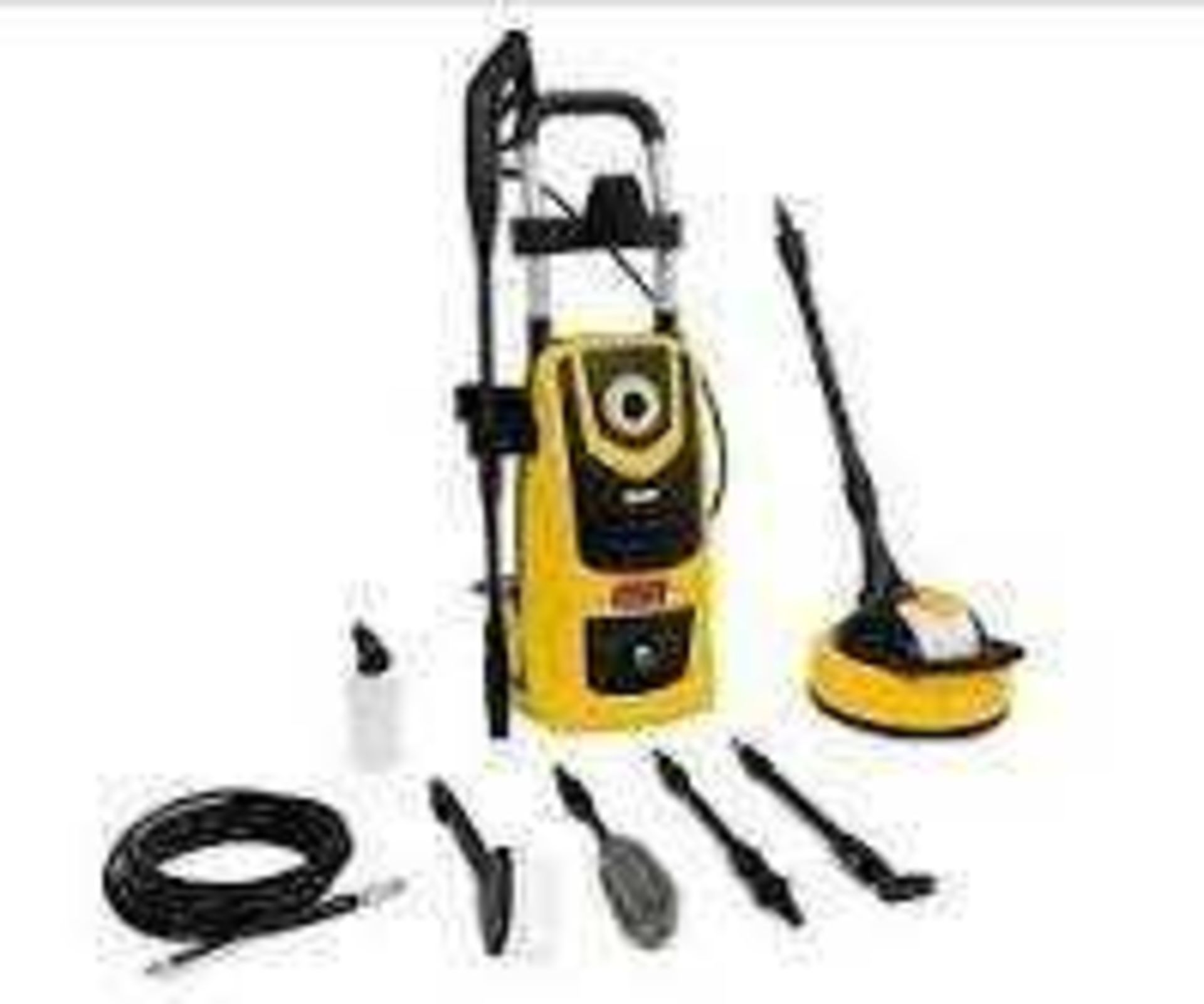 RRP £190 Lot To Contain Wolf Super Blaster Pressure Washer In Yellow