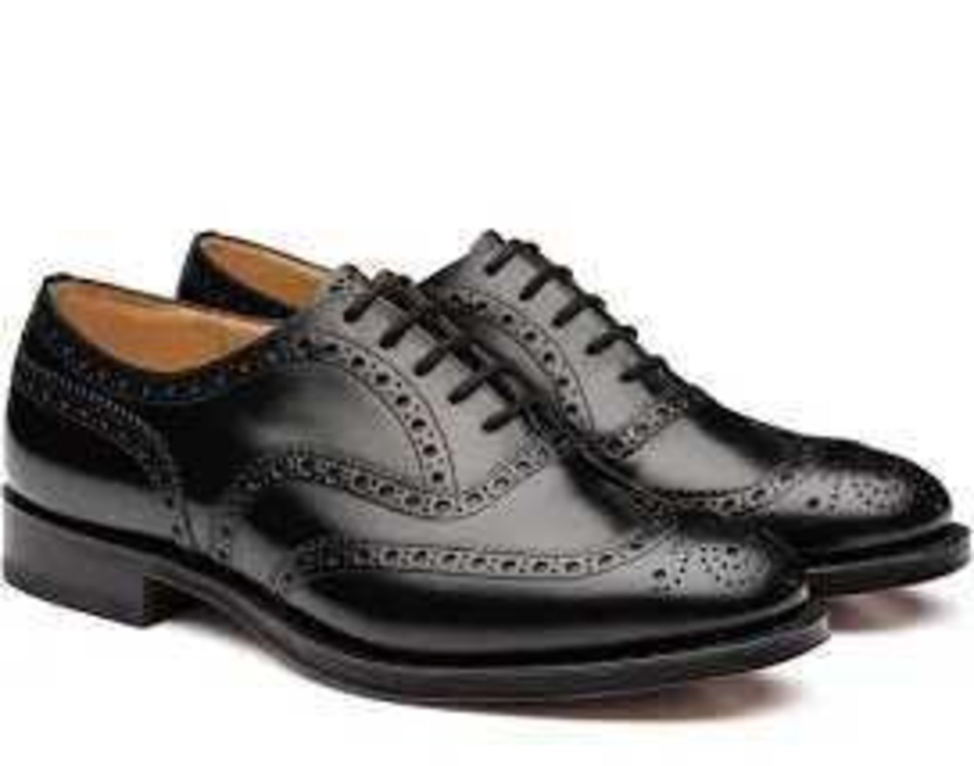 RRP £220 Lot To Contain X3 Items - Black Brogues Sizes 8& 9 , Black Boot Size 8