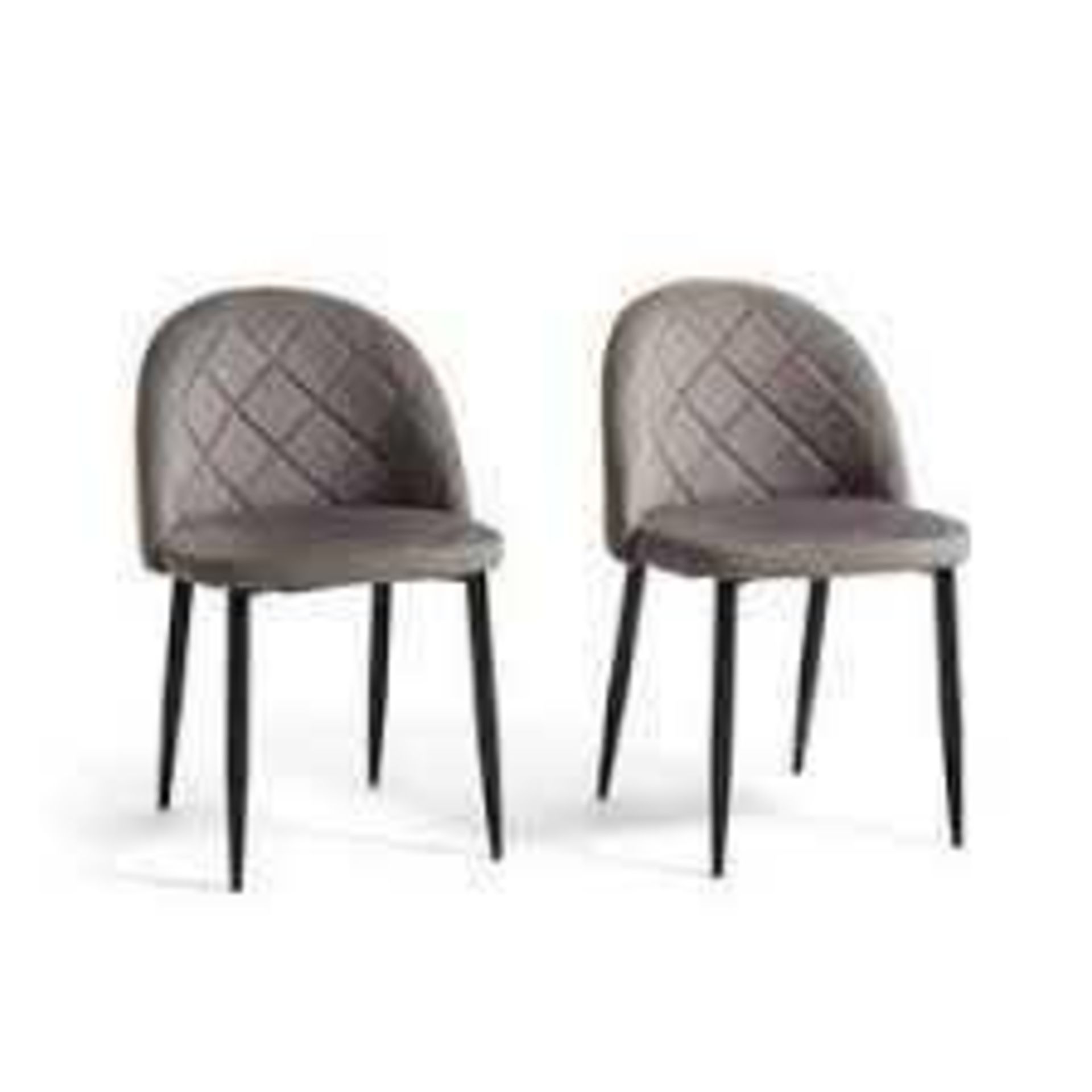 RRP £80 Unboxed Grey Velvet Alison Cork Chair(Used)(Wobbly)(H)