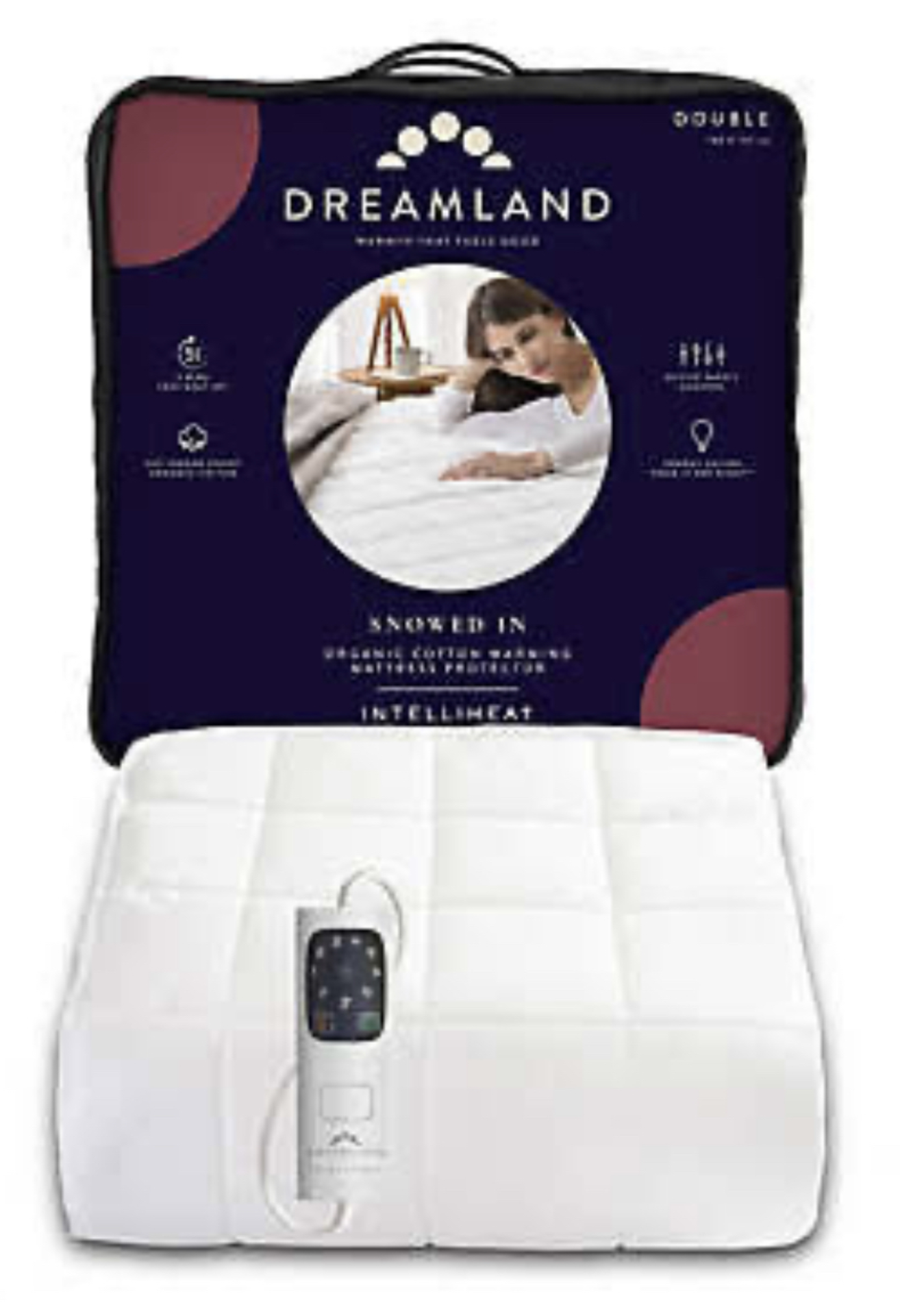 RRP £130 A Dreamland Snowed In Organic Cotton Warming Mattress Protector