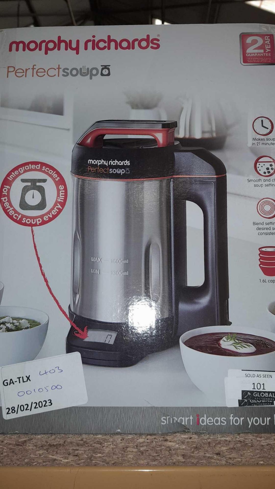 RRP £315 X3 Morphy Richards Perfect Soup Machine - Image 2 of 3