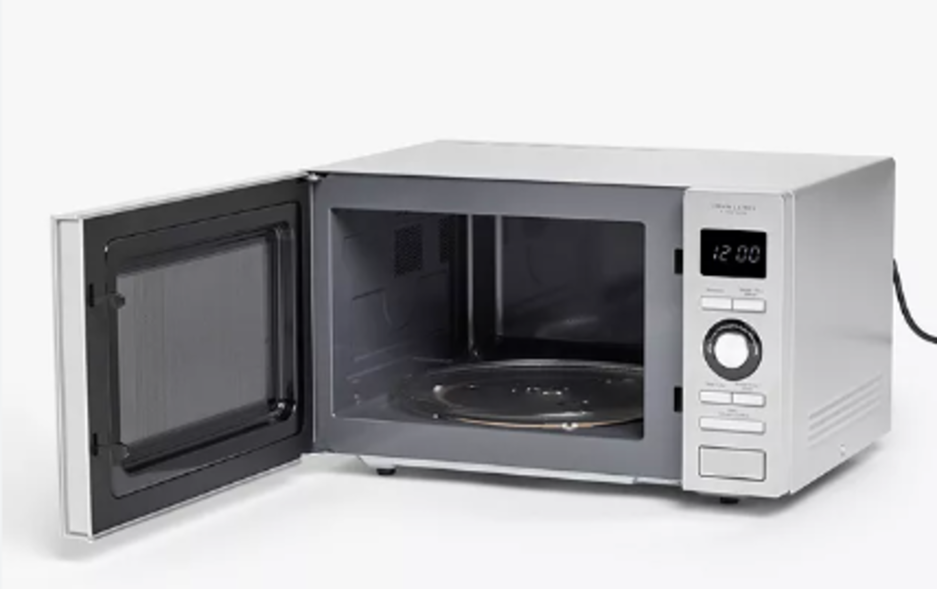 RRP £175 Lot Contains 2 John Lewis Items. Jlsmw0O8 Stainless Steel Microwave. 25L Stainless Steel Mi