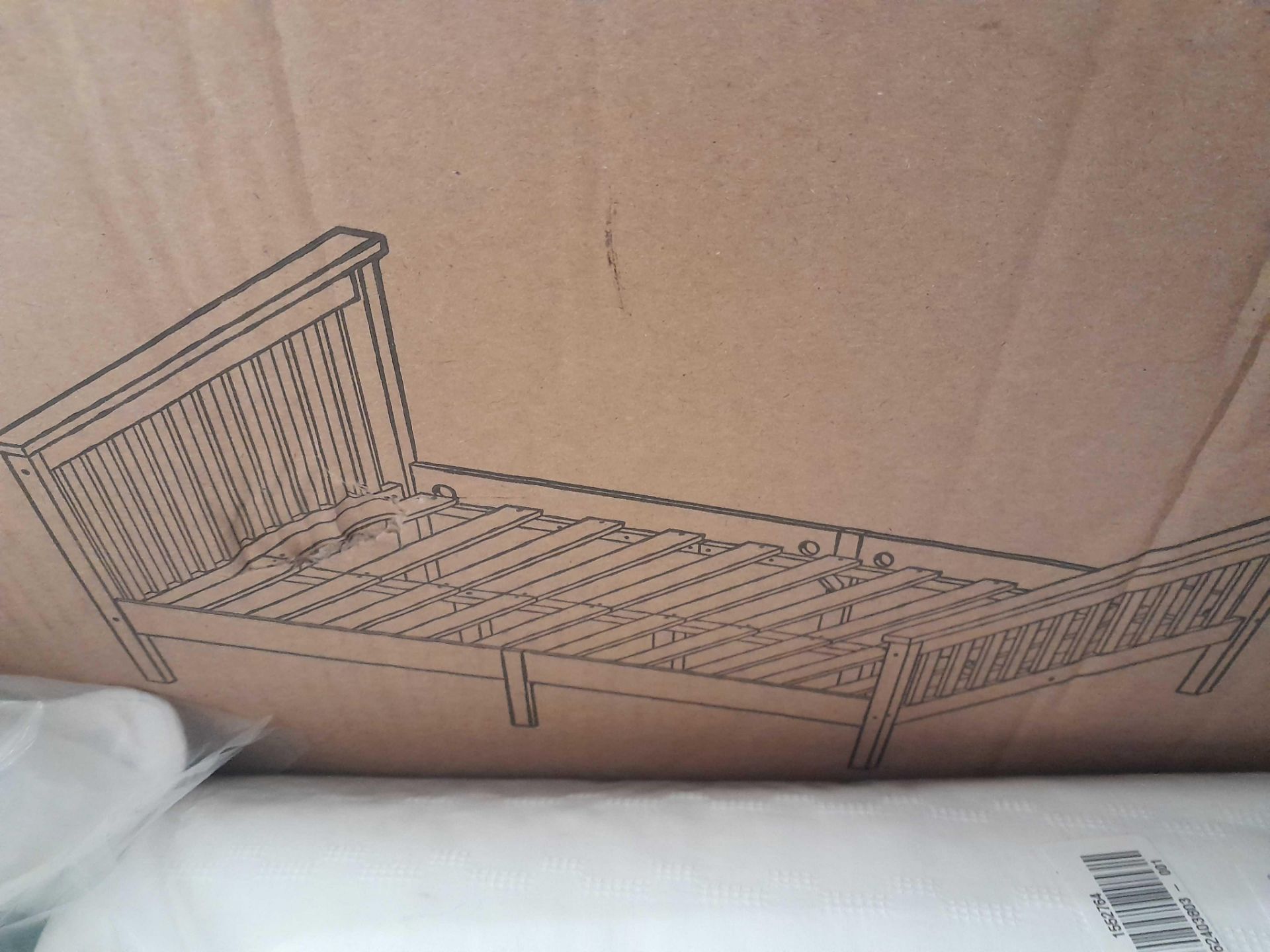 RRP £140 A Boxed Black Pine Double Bed - Image 3 of 3