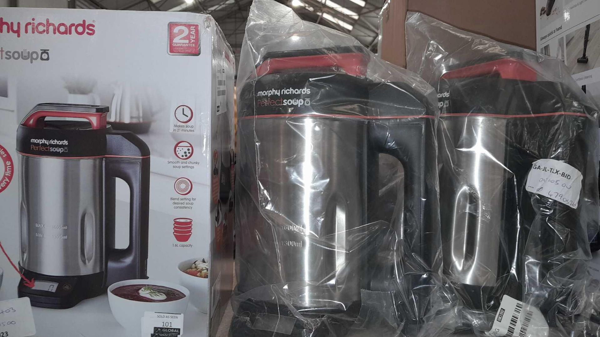 RRP £315 X3 Morphy Richards Perfect Soup Machine - Image 3 of 3