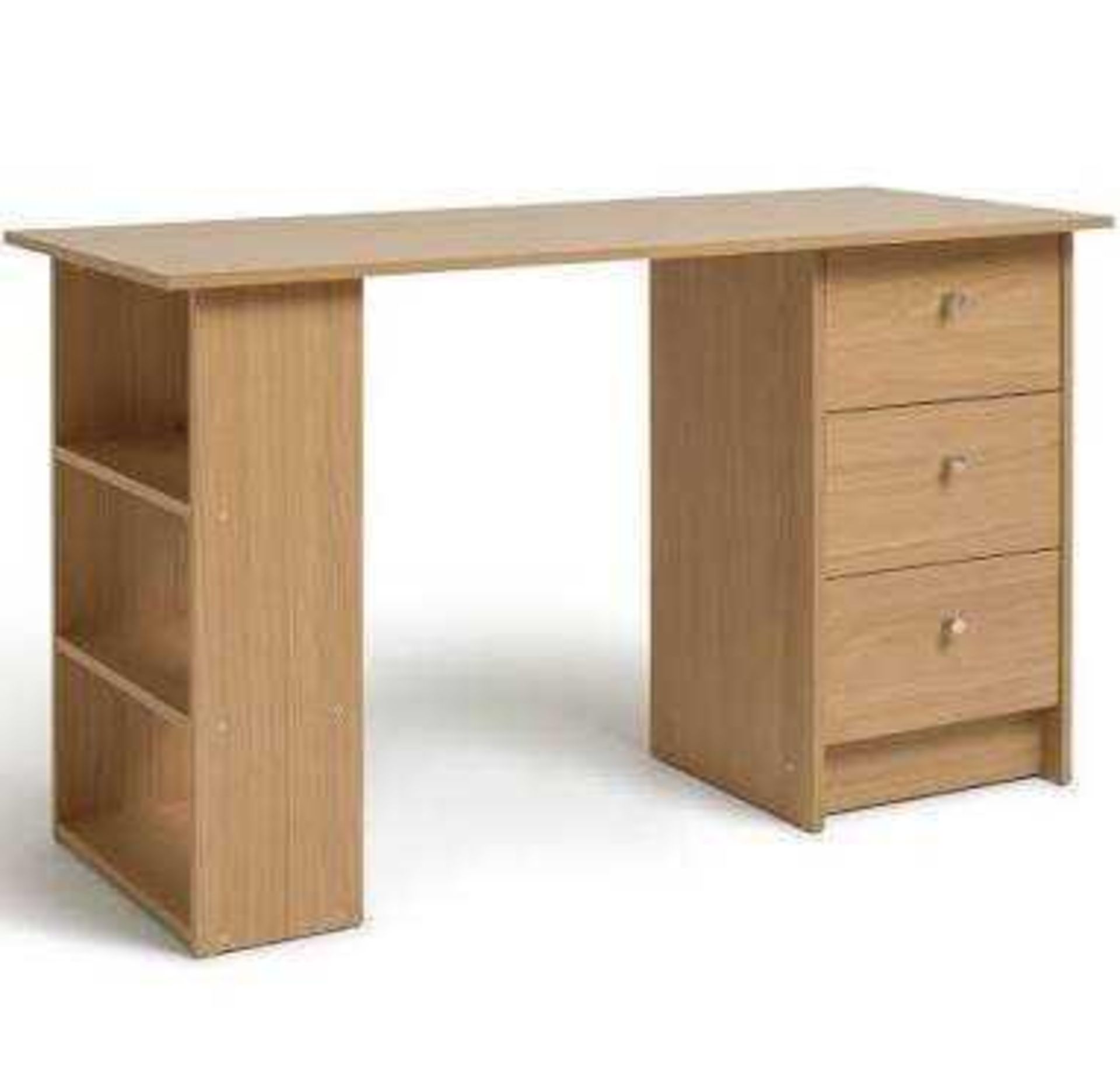 RRP £160 A Boxed Wooden Computer Desk In Pine Finish