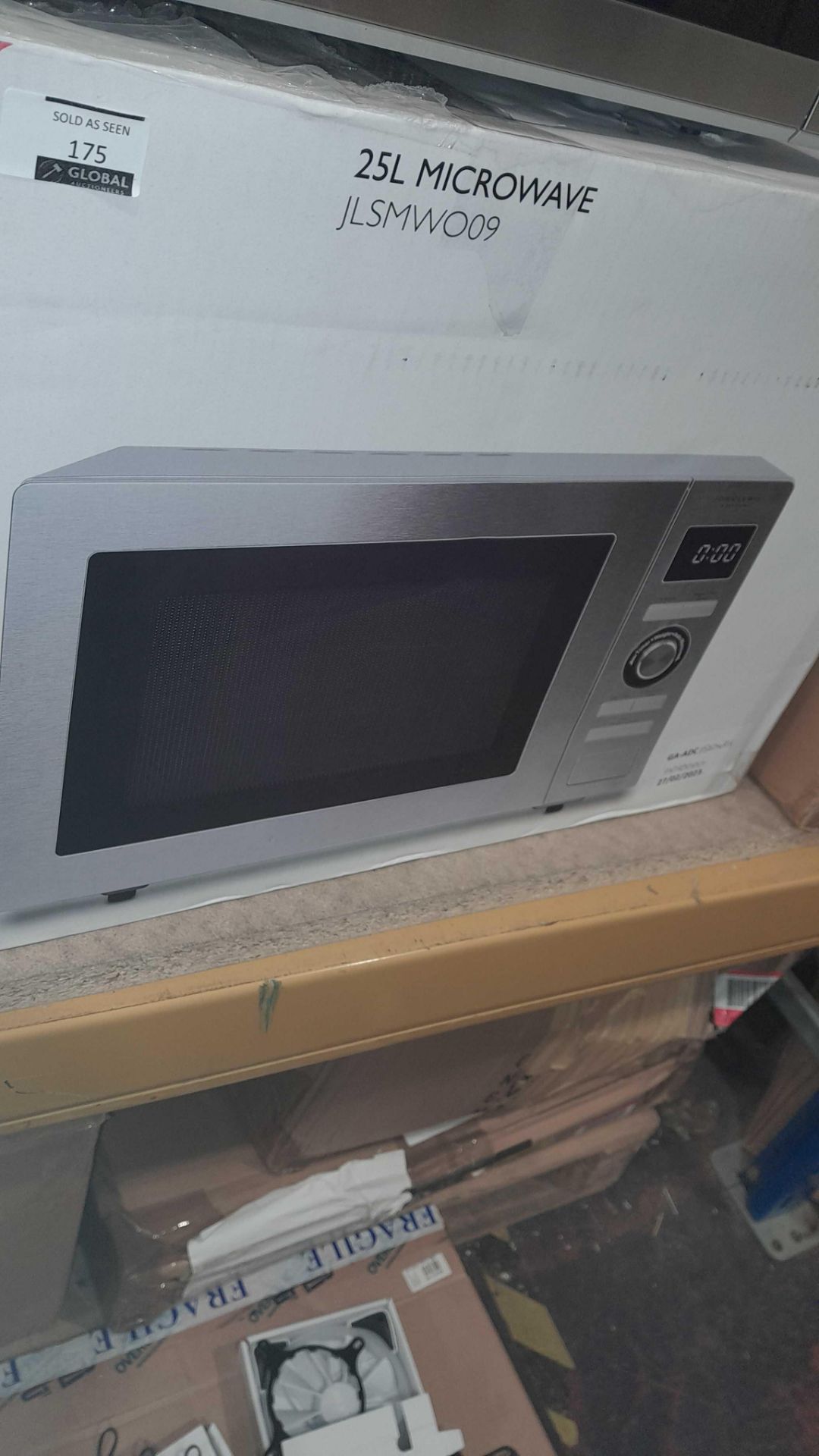 RRP £175 Lot Contains 2 John Lewis Items. Jlsmw0O8 Stainless Steel Microwave. 25L Stainless Steel Mi - Image 2 of 3